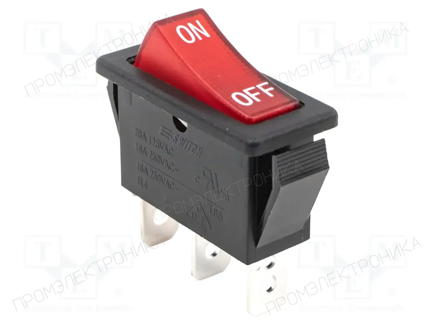 E-SWITCH R4JBLKRILIF1 — Переключатели типа Rocker