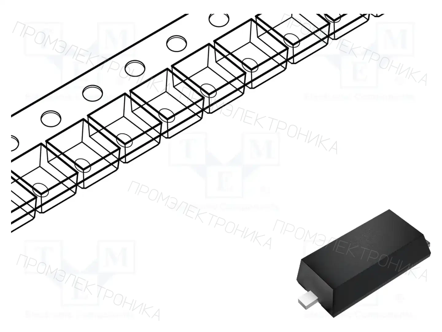 onsemi NSVR0230P2T5G — Диоды Шотки SMD