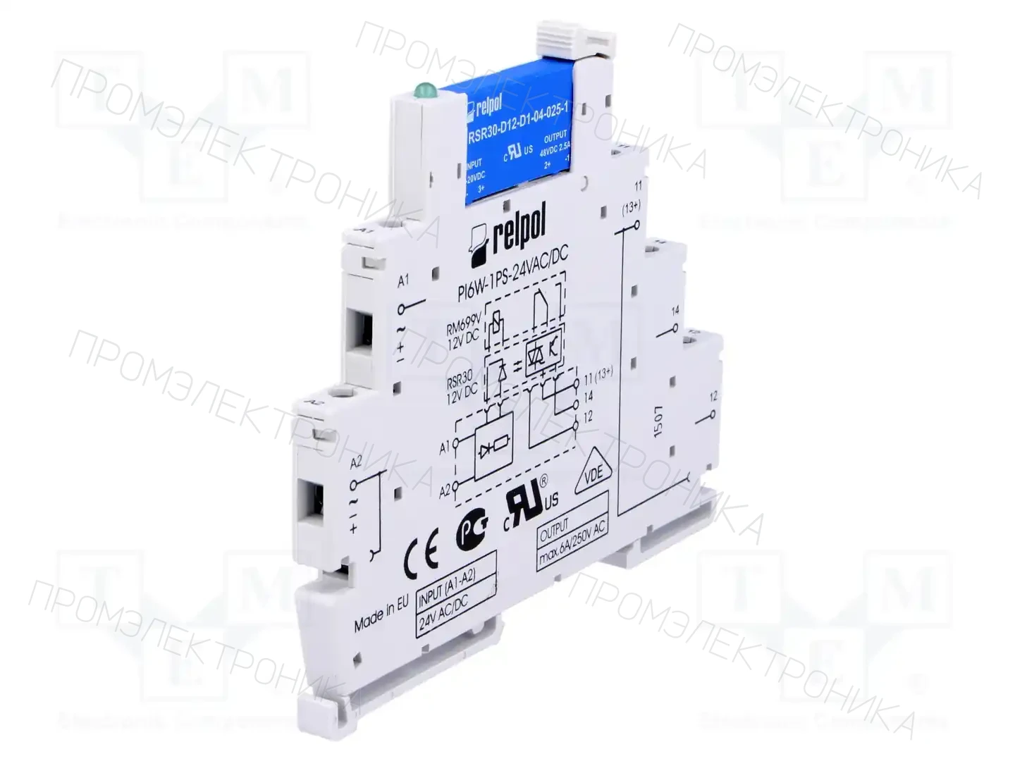 RELPOL PIR6W-1PS-24VAC/DC-C — Реле электромагн. - наборы