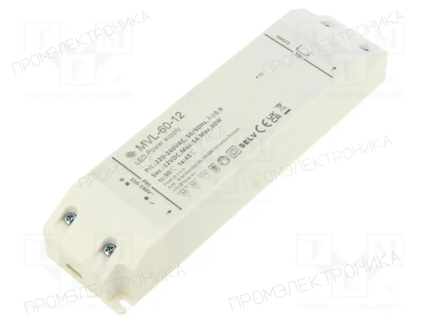 FOSE MVL-60-12 — Блоки питания для LED