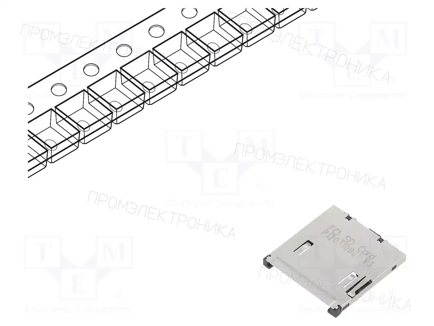 AMPHENOL COMMUNICATIONS SOLUTIONS 10067847-001RLF — Разъeмы для карт