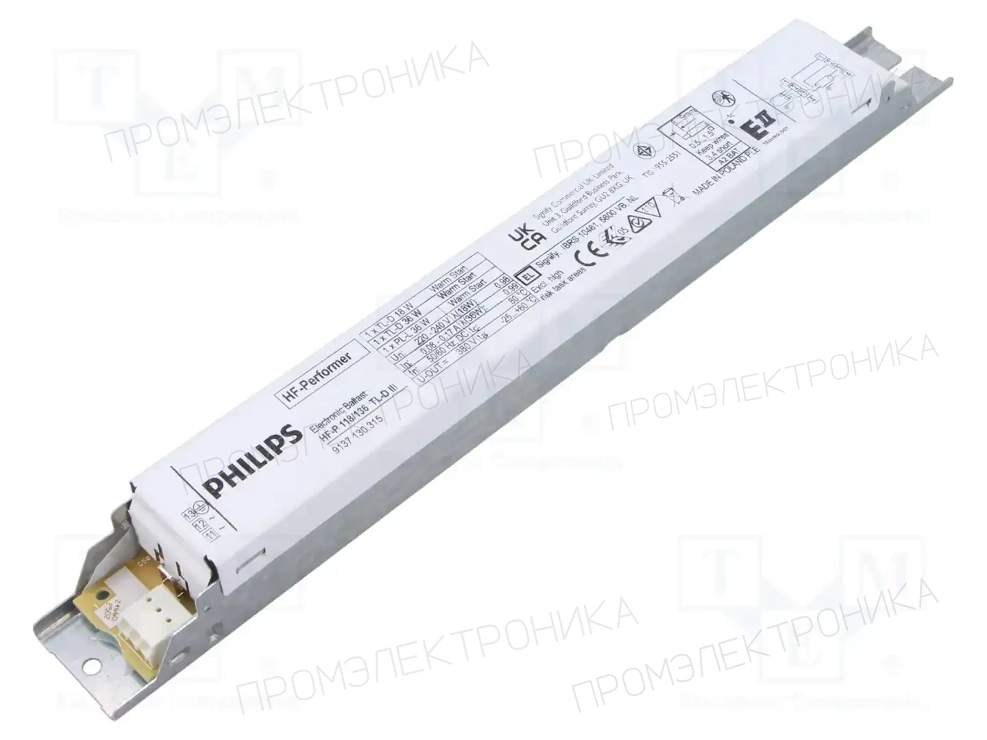 PHILIPS HF-P 118/136 TL-D III 220-240V 50/60HZ I — Балласты