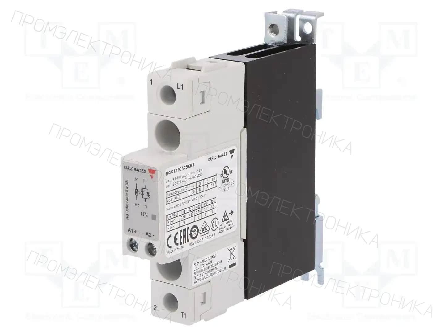 CARLO GAVAZZI RGC1A60A25KKE — Реле SSR однофазные