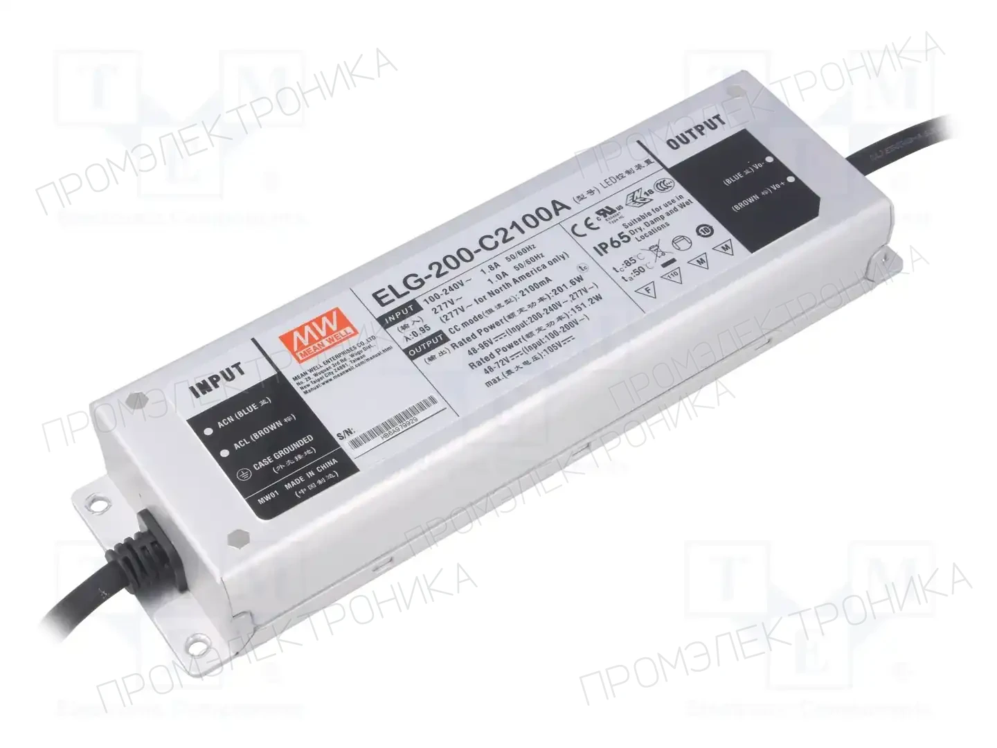 MEAN WELL ELG-200-C2100A — Блоки питания для LED