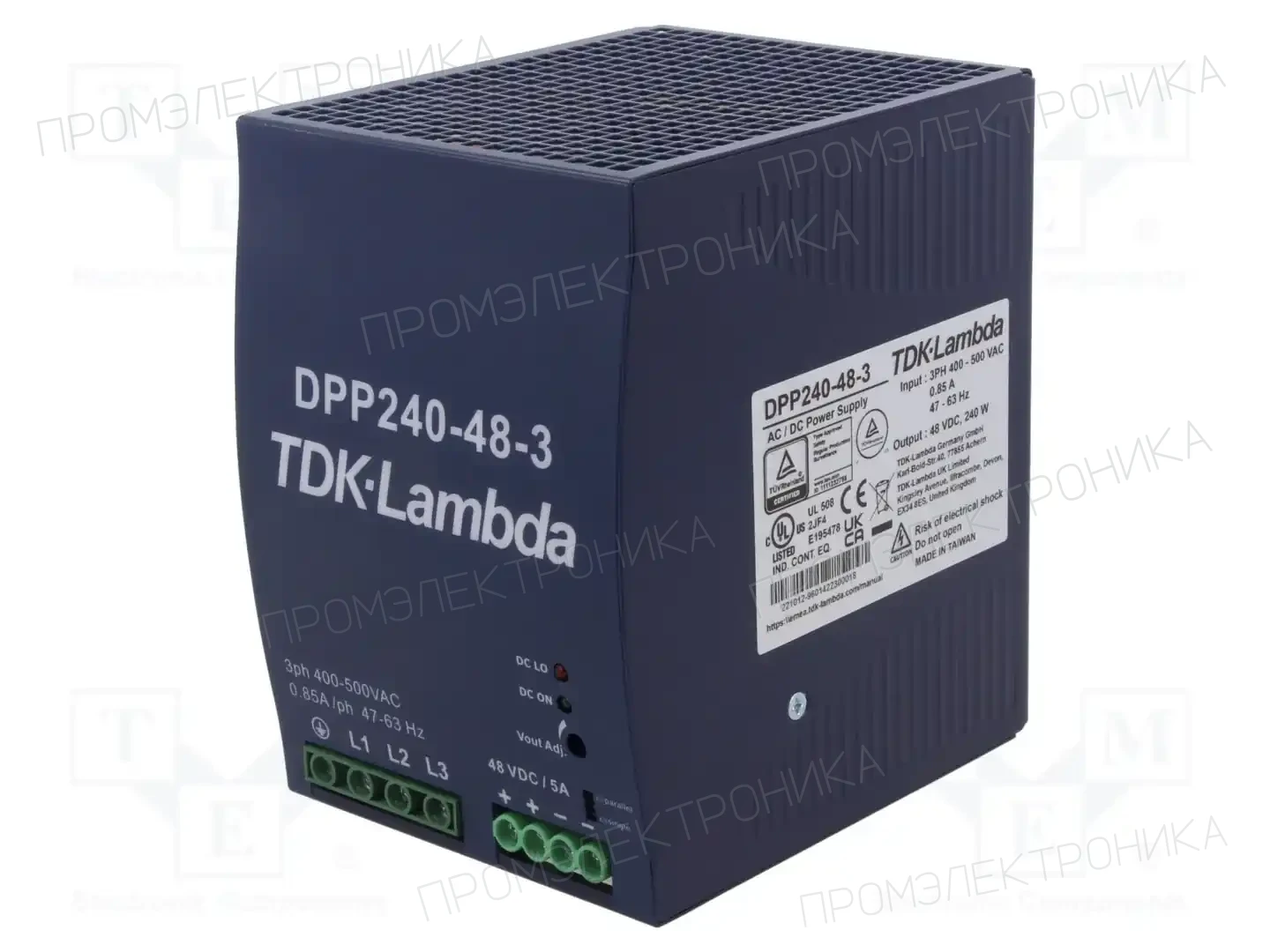 TDK-LAMBDA DPP240-48-3 — Блоки питания на DIN-рейку