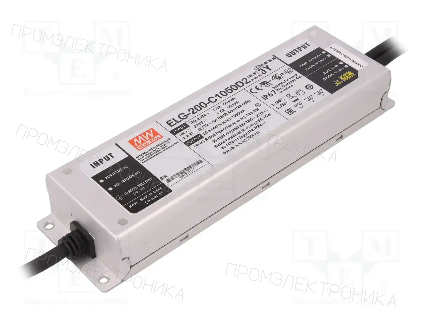 MEAN WELL ELG-200-C1050D23Y — Блоки питания для LED
