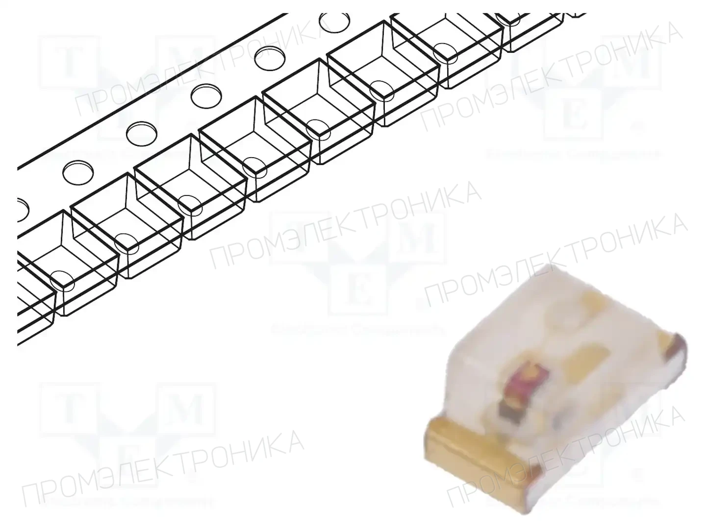 KINGBRIGHT ELECTRONIC KPT-1608SURCK — Светодиоды SMD цветные