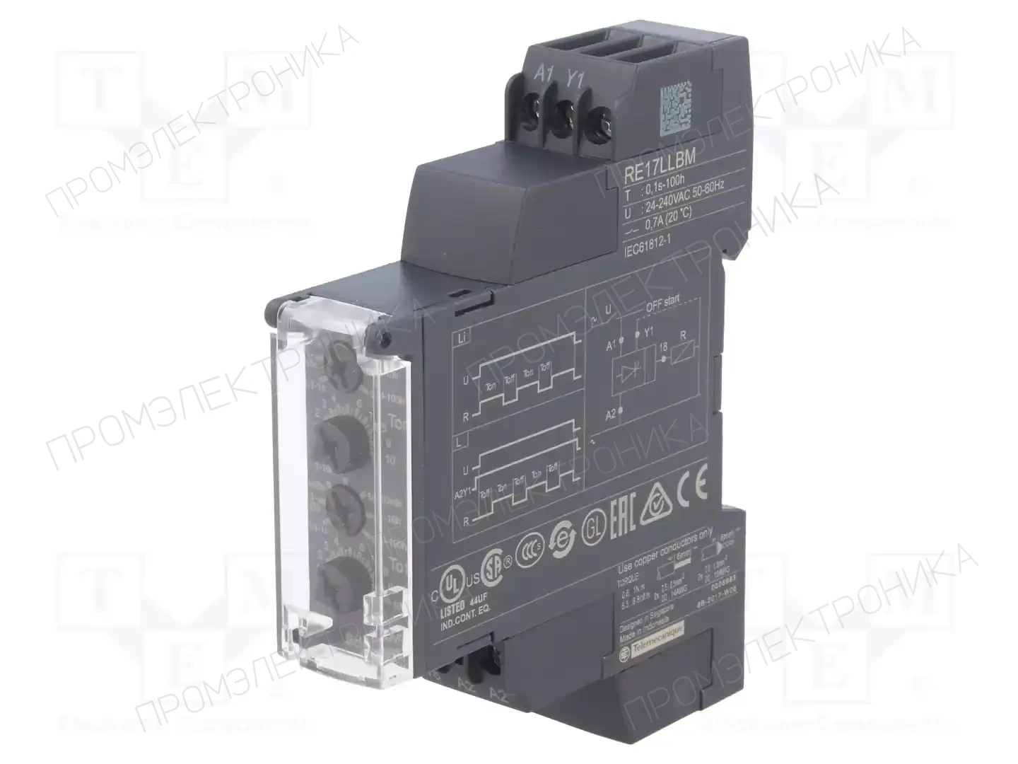 SCHNEIDER ELECTRIC RE17LLBM — Временные аналоговые реле