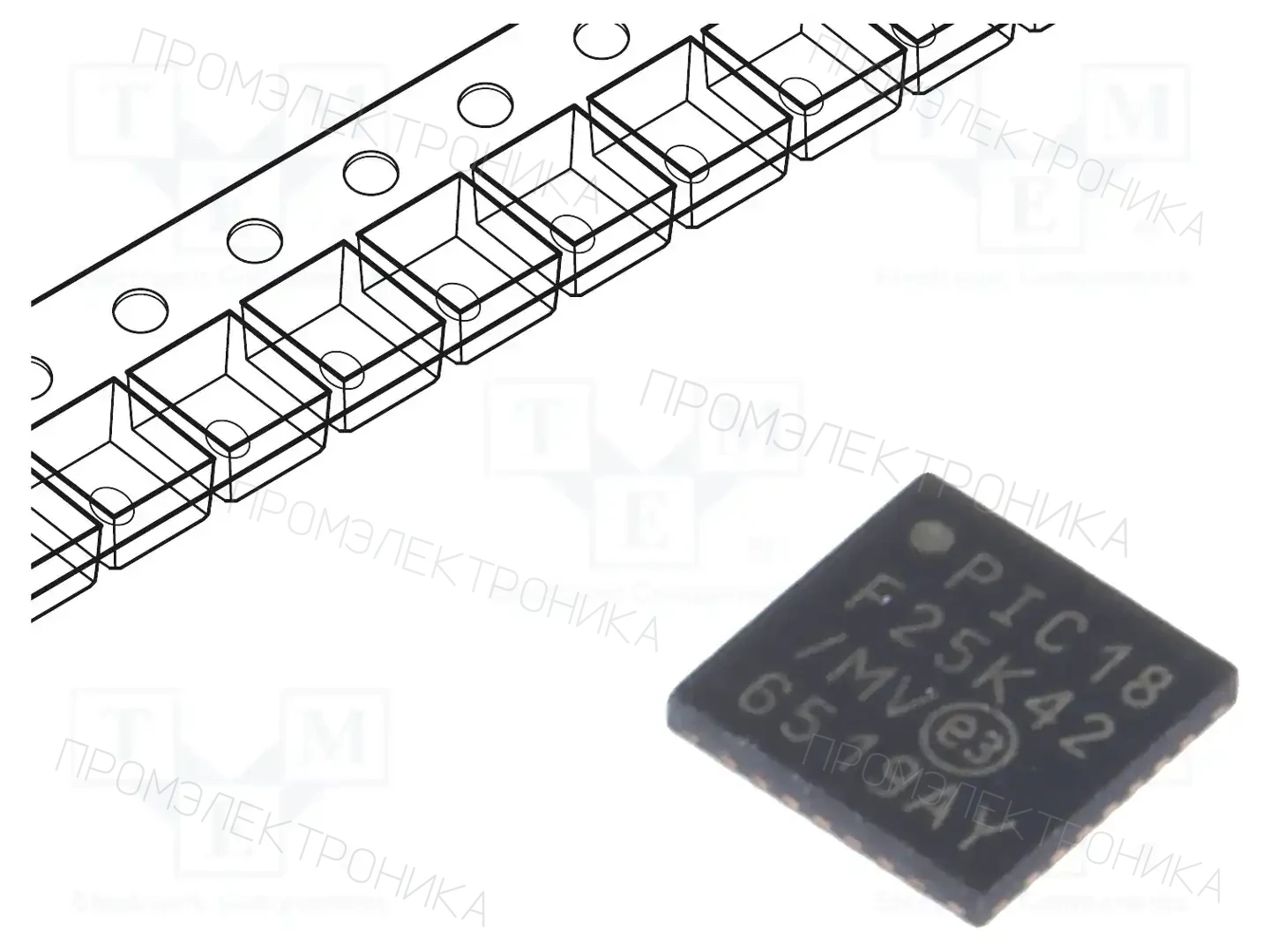 Microchip Technology PIC18F25K42-I/MV — Линейка PIC 8-bit