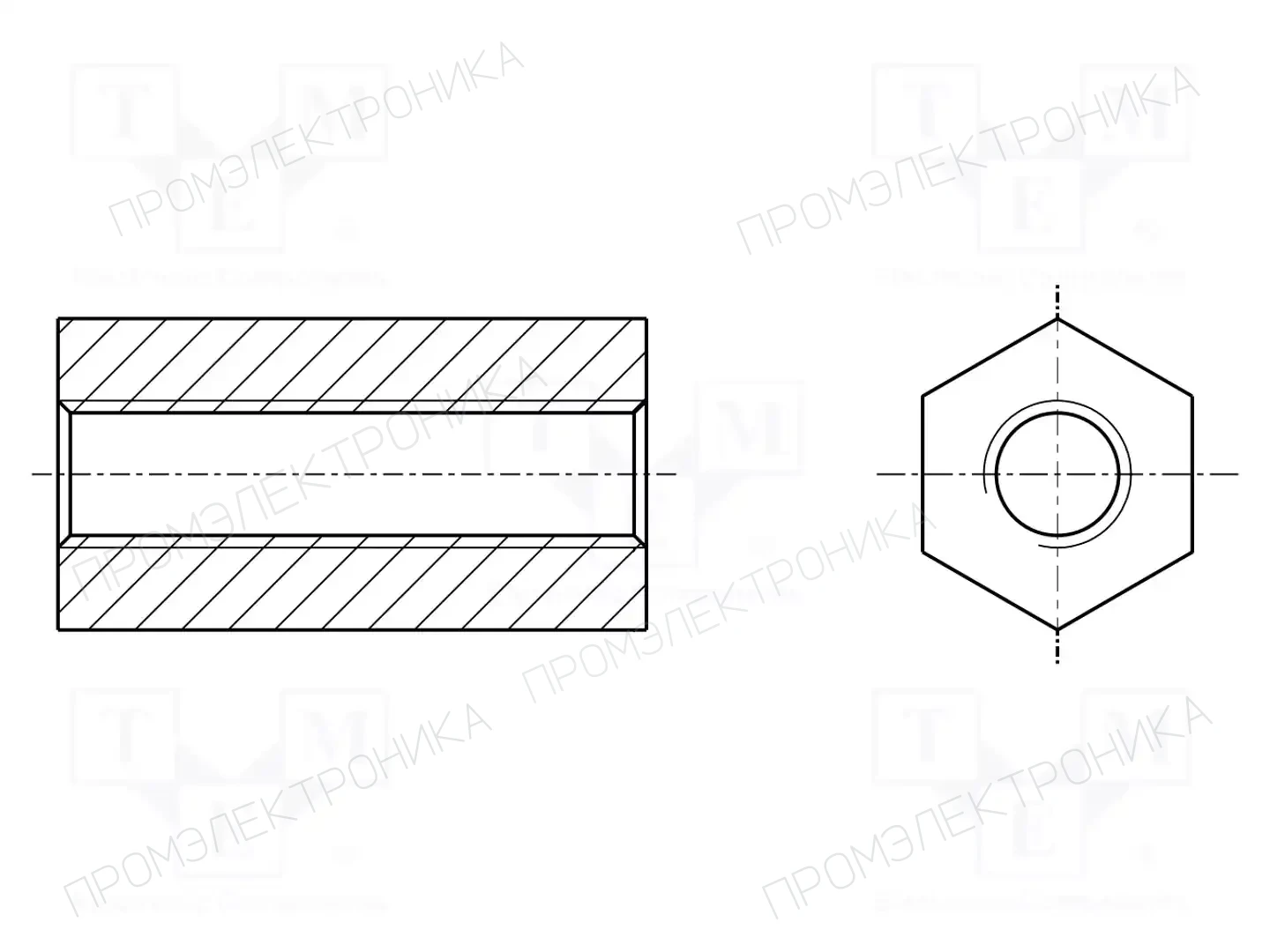HARWIN R30-1610600 — Пластмассовые дистанционные втулки