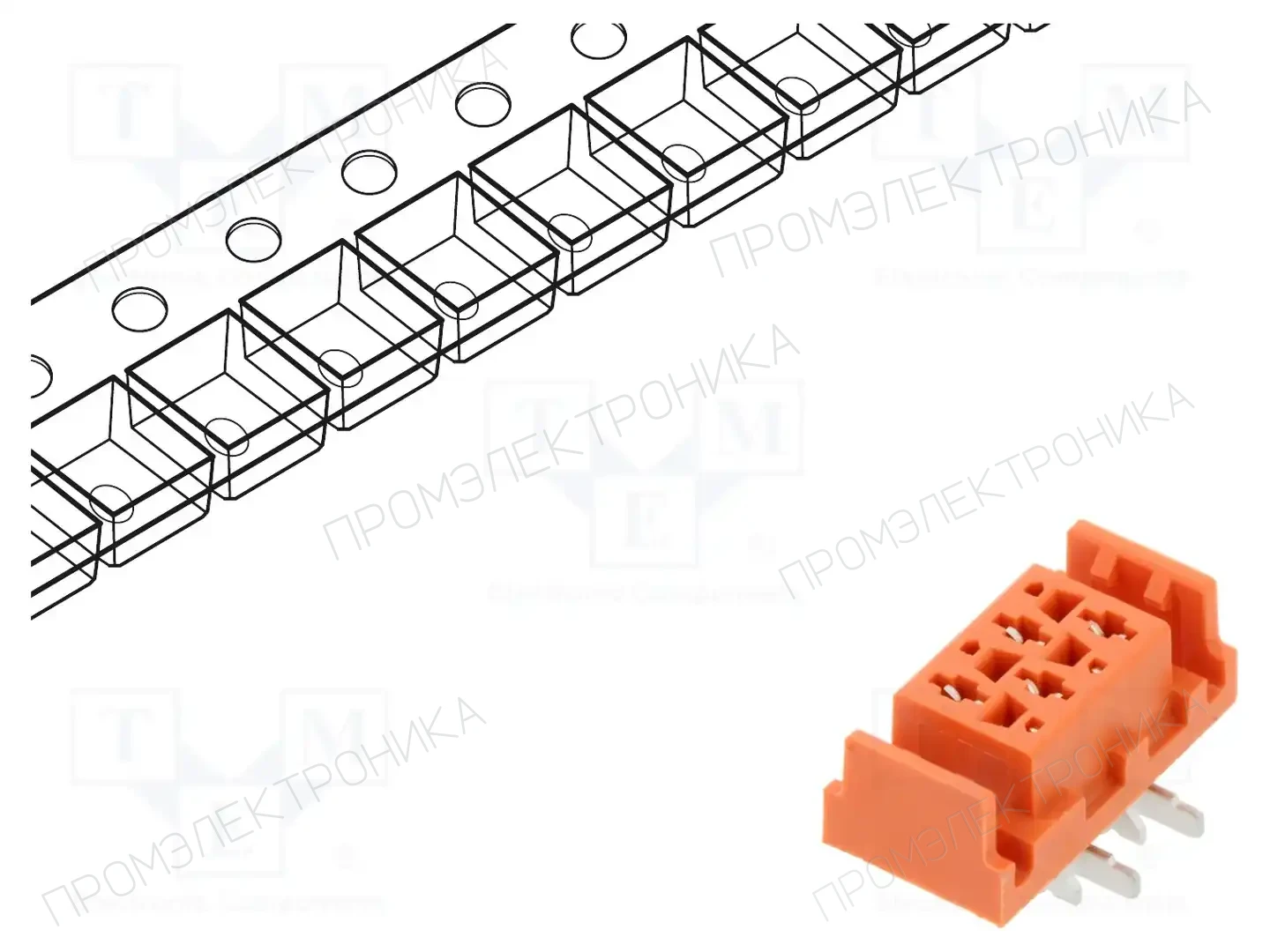 TE Connectivity 7-338069-4 — Разъeмы Micro-Match растр 1,27мм