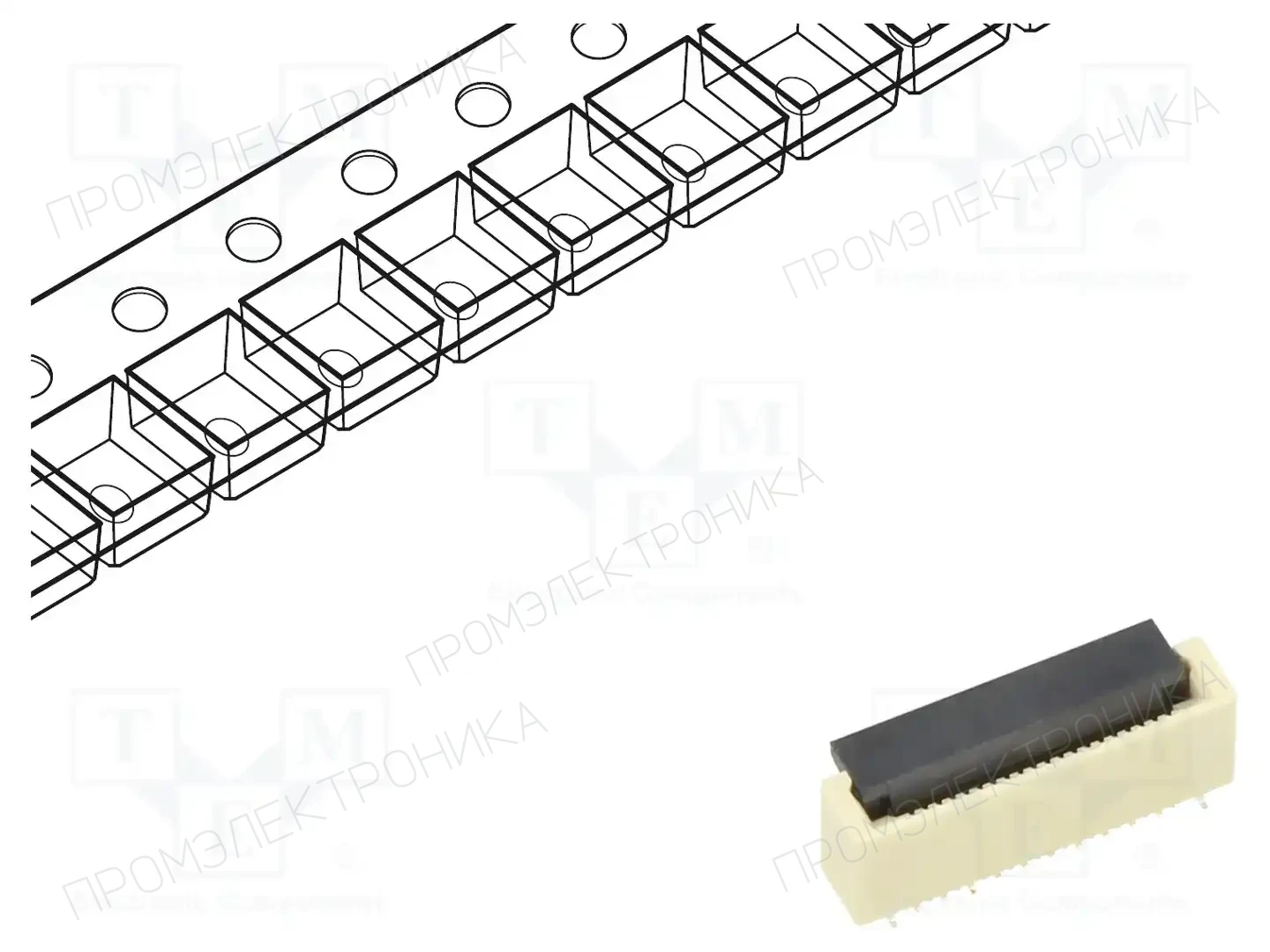 GCT FFC2A36-20-0-G-R — Разъeмы FFC/FPC растр 0,5мм