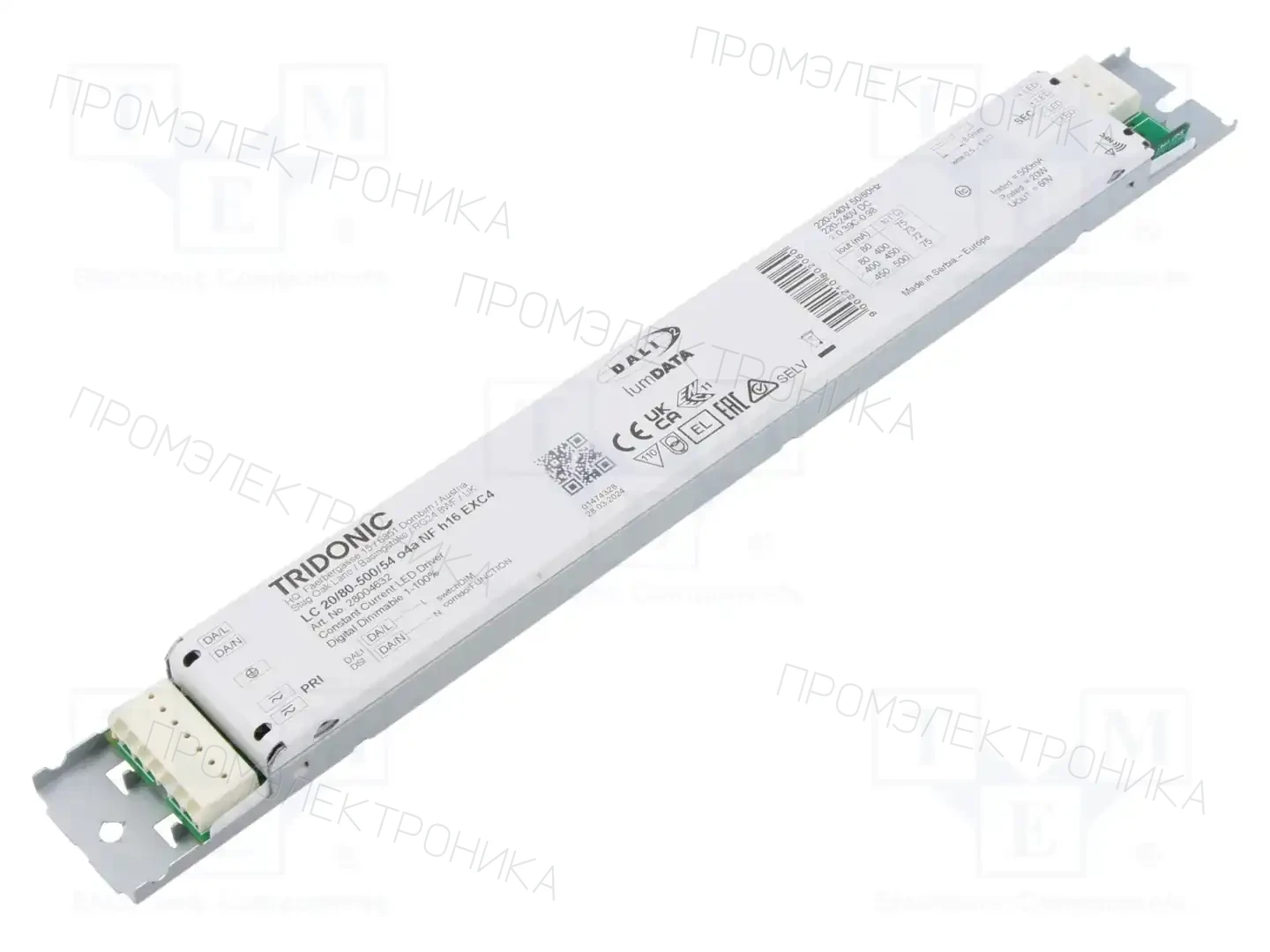 TRIDONIC LC 20/80-500/54 O4A NF H16 EXC4 — Блоки питания для LED