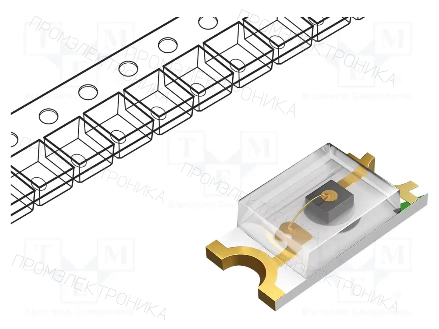 ROHM SEMICONDUCTOR SML-D15YWT86C — Светодиоды SMD цветные