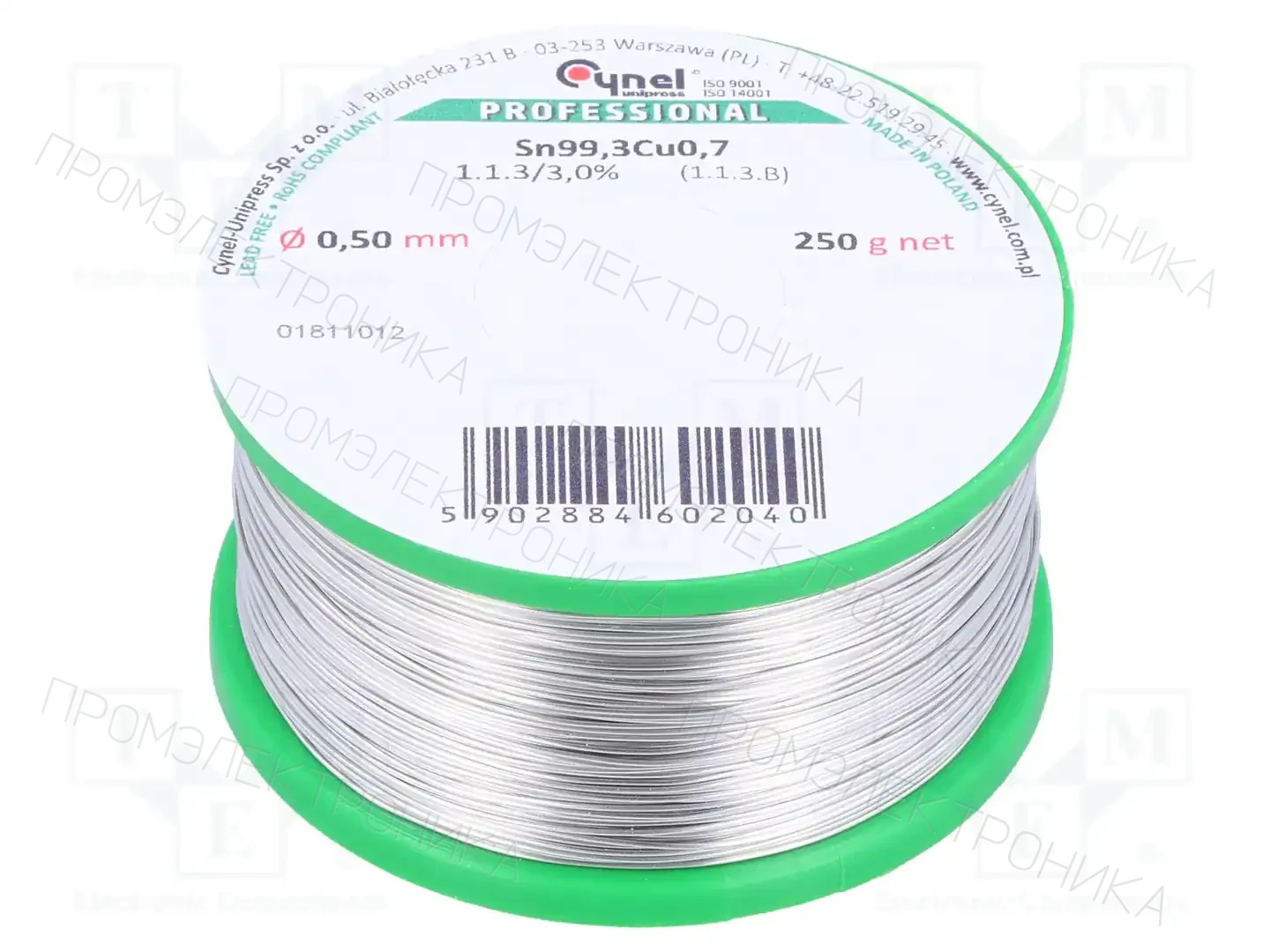 CYNEL SN99C-0.5/0.25 — Паяльные провода бессвинцовые