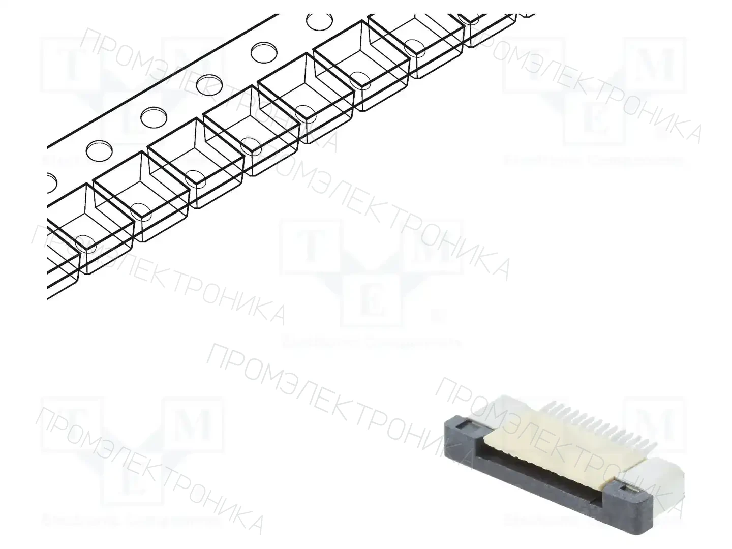 CONNFLY DS1020-09-14VBT1A-R — Разъeмы FFC/FPC растр 0,5мм