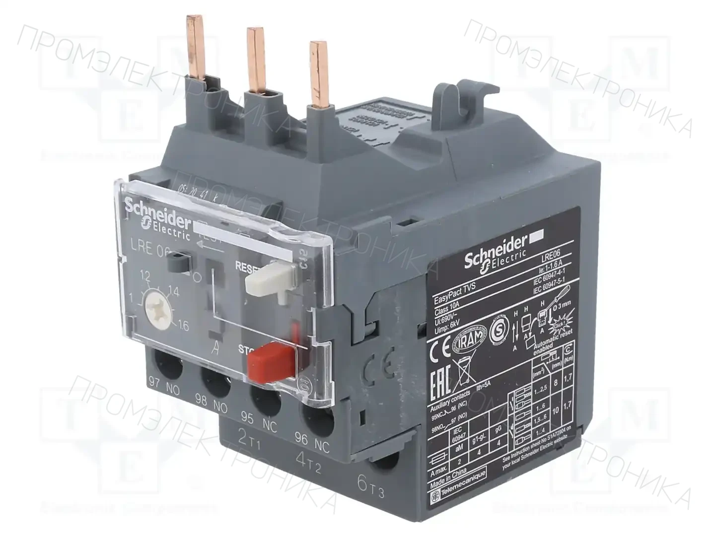SCHNEIDER ELECTRIC LRE06 — Контакторы - дополнительное оборудование