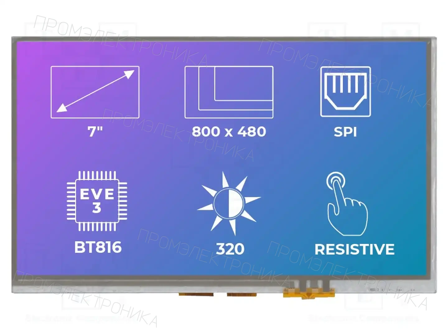 Riverdi SM-RVT70AQBNWR00 — Интеллигентные дисплеи