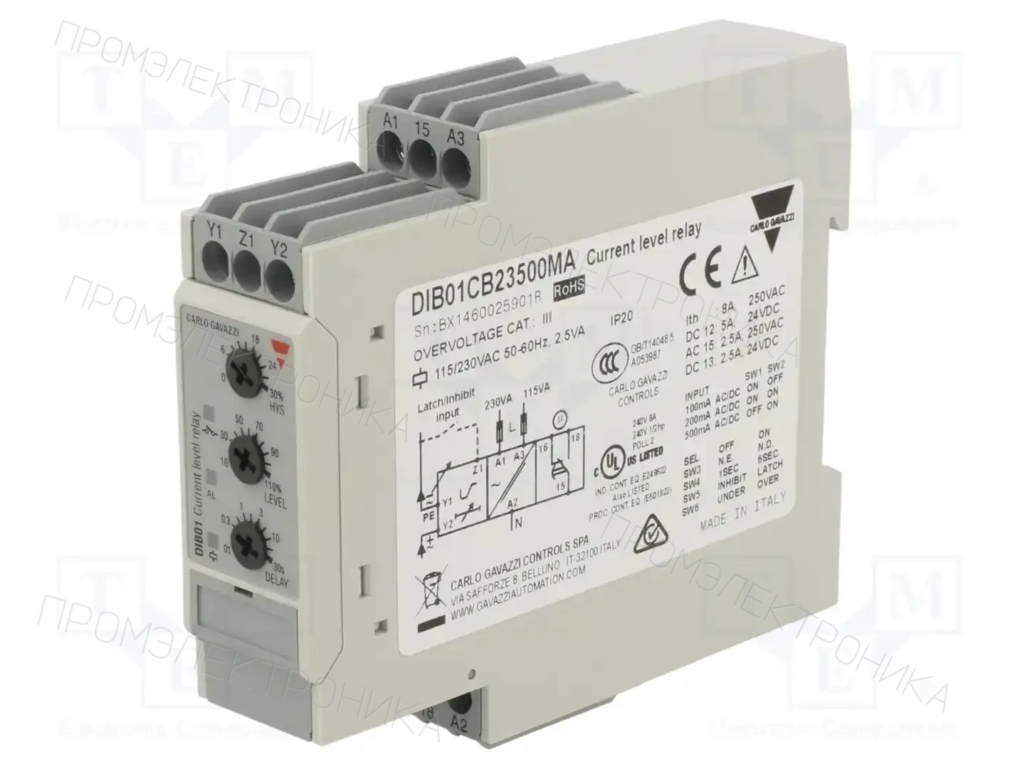 CARLO GAVAZZI DIB01CB23500MA — Контрольные реле