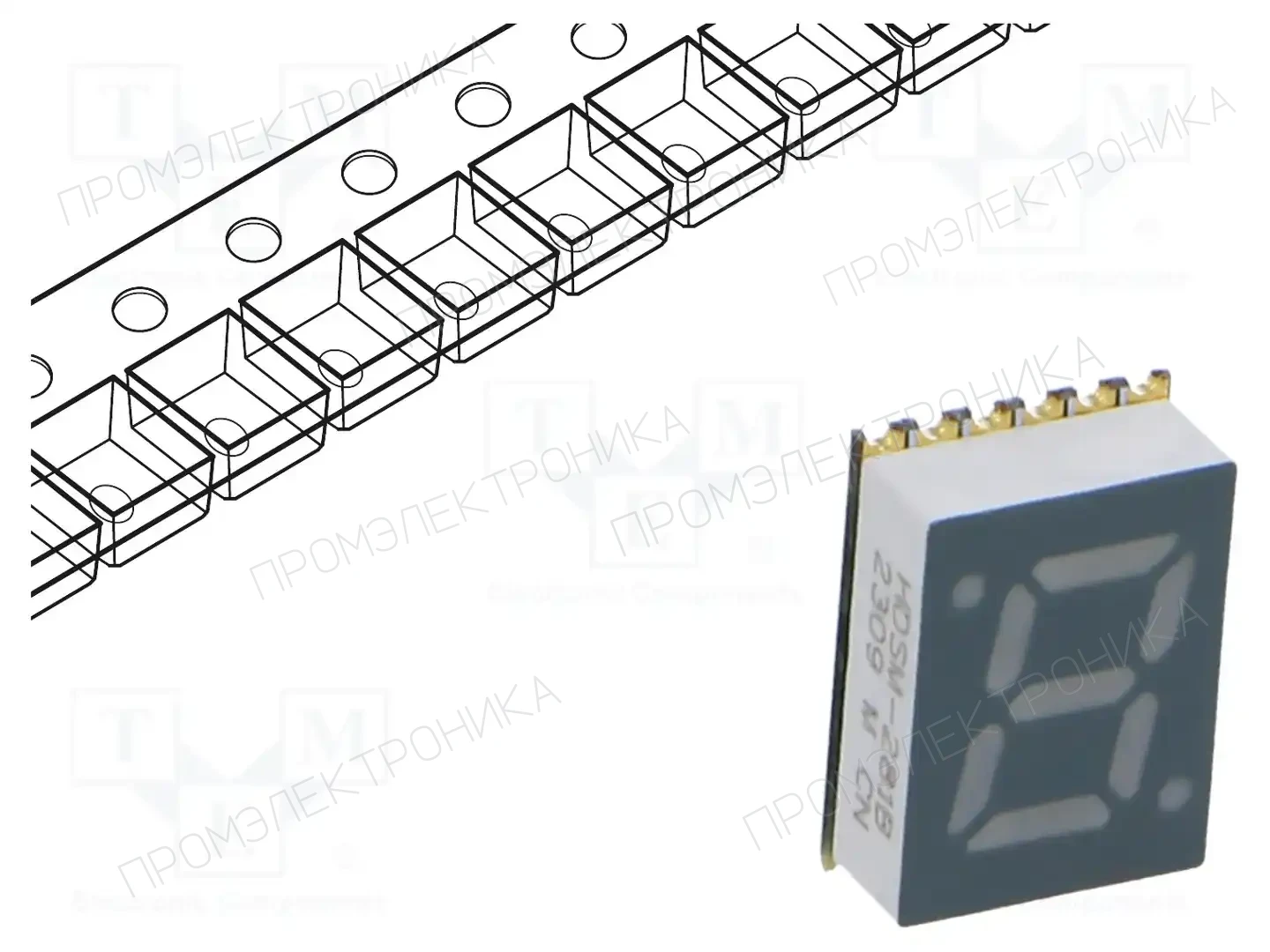 BROADCOM (AVAGO) HDSM-281B — Светодиодные дисплеи 7-сегментные