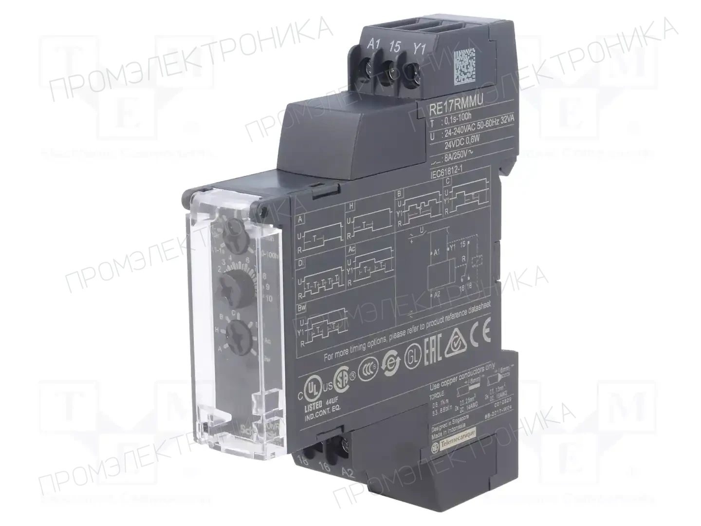 SCHNEIDER ELECTRIC RE17RMMU — Временные аналоговые реле