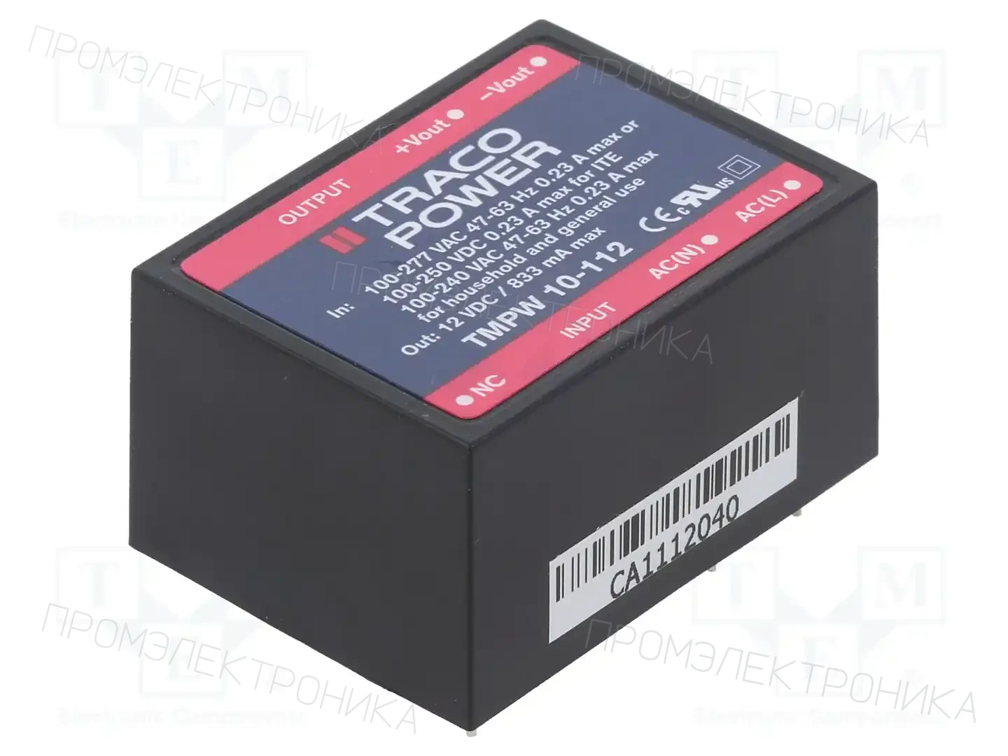 TRACO POWER TMPW 10-112 — Блоки питания для встраивания