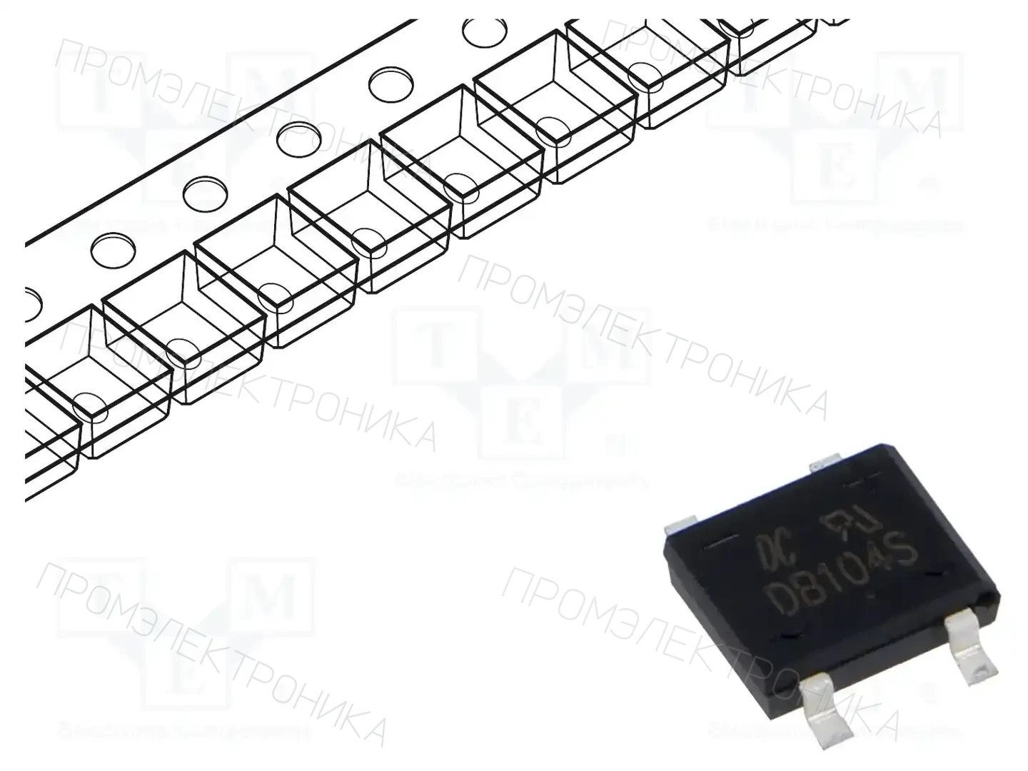 DC COMPONENTS DB104S — Однофазные мосты диодные SMD/THT