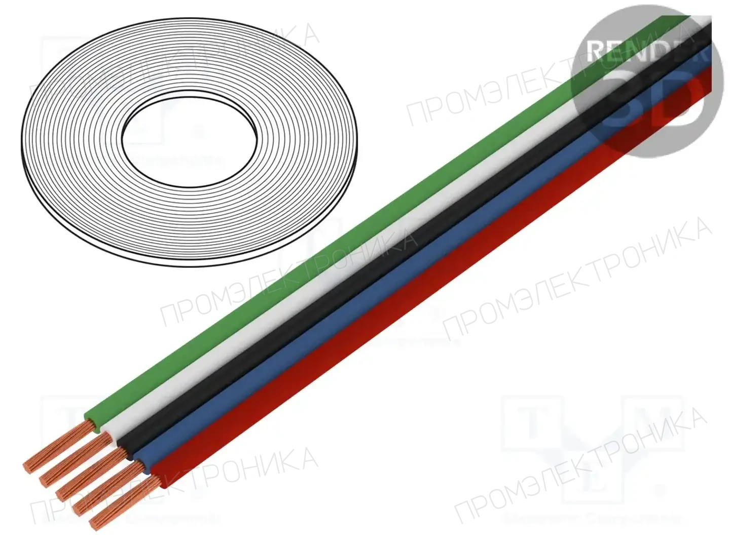 TECHNOKABEL 0240 006 60 — Провода ленточные многоцветные