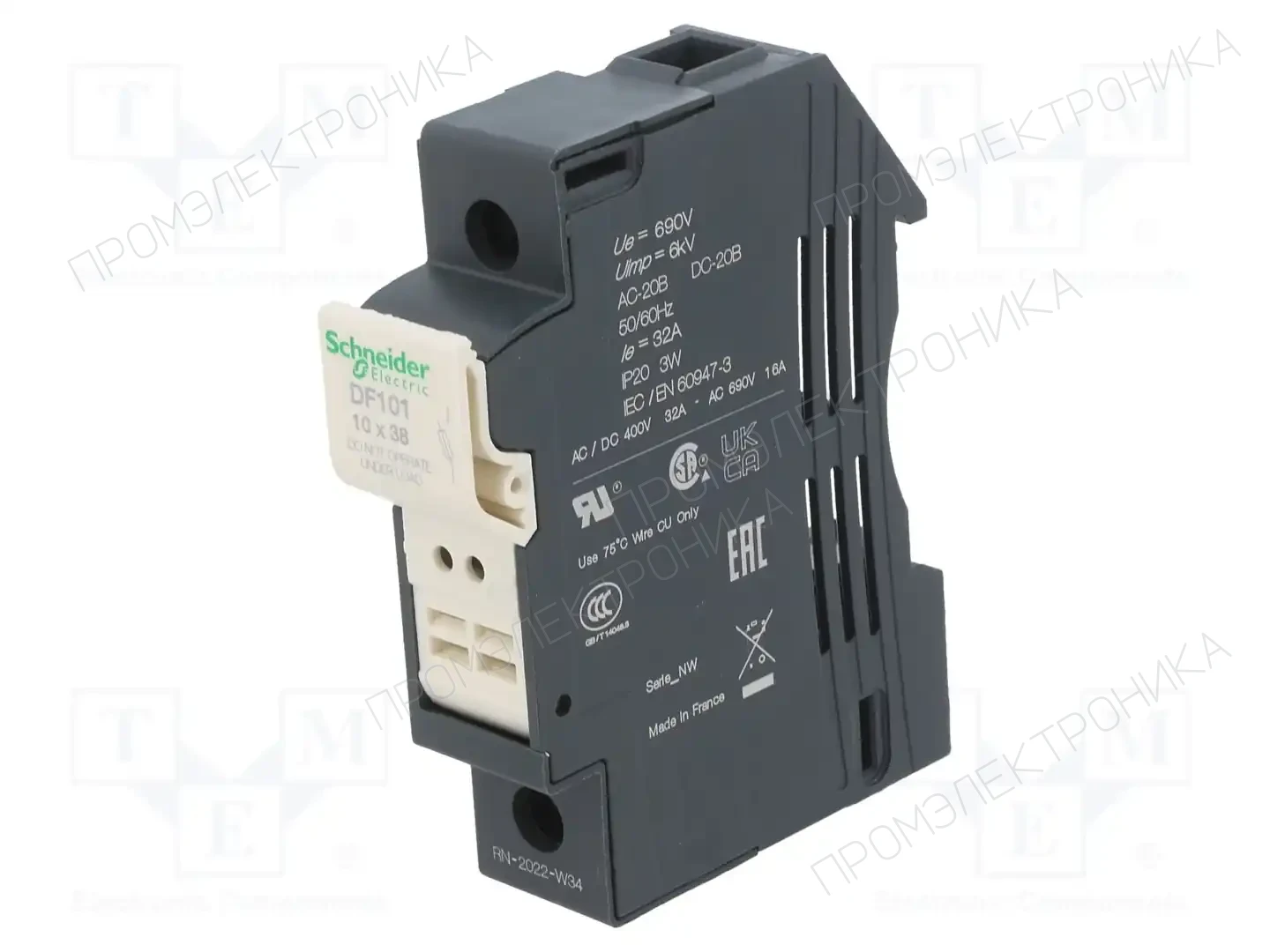 SCHNEIDER ELECTRIC DF101 — Гнезда предохранительные на DIN-рейку
