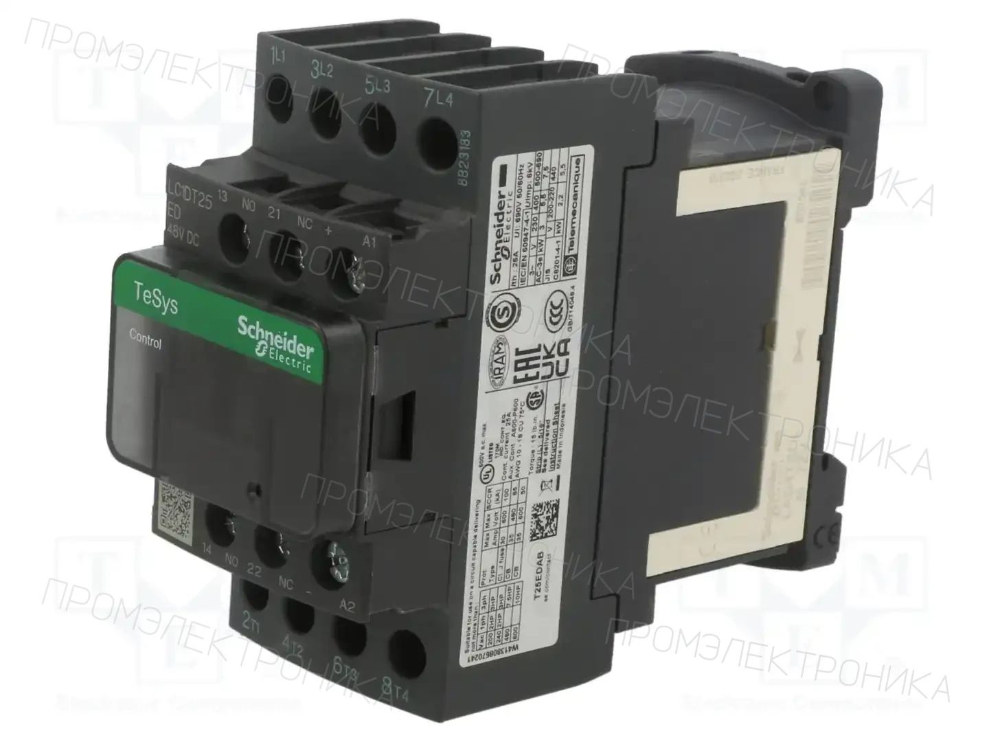 SCHNEIDER ELECTRIC LC1DT25ED — Контакторы - главные модули
