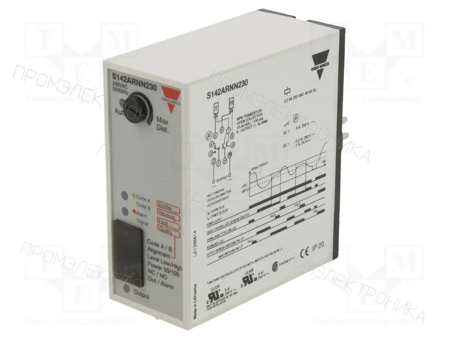 CARLO GAVAZZI S142ARNN230 — Стандартные фотоэлектрические датчики