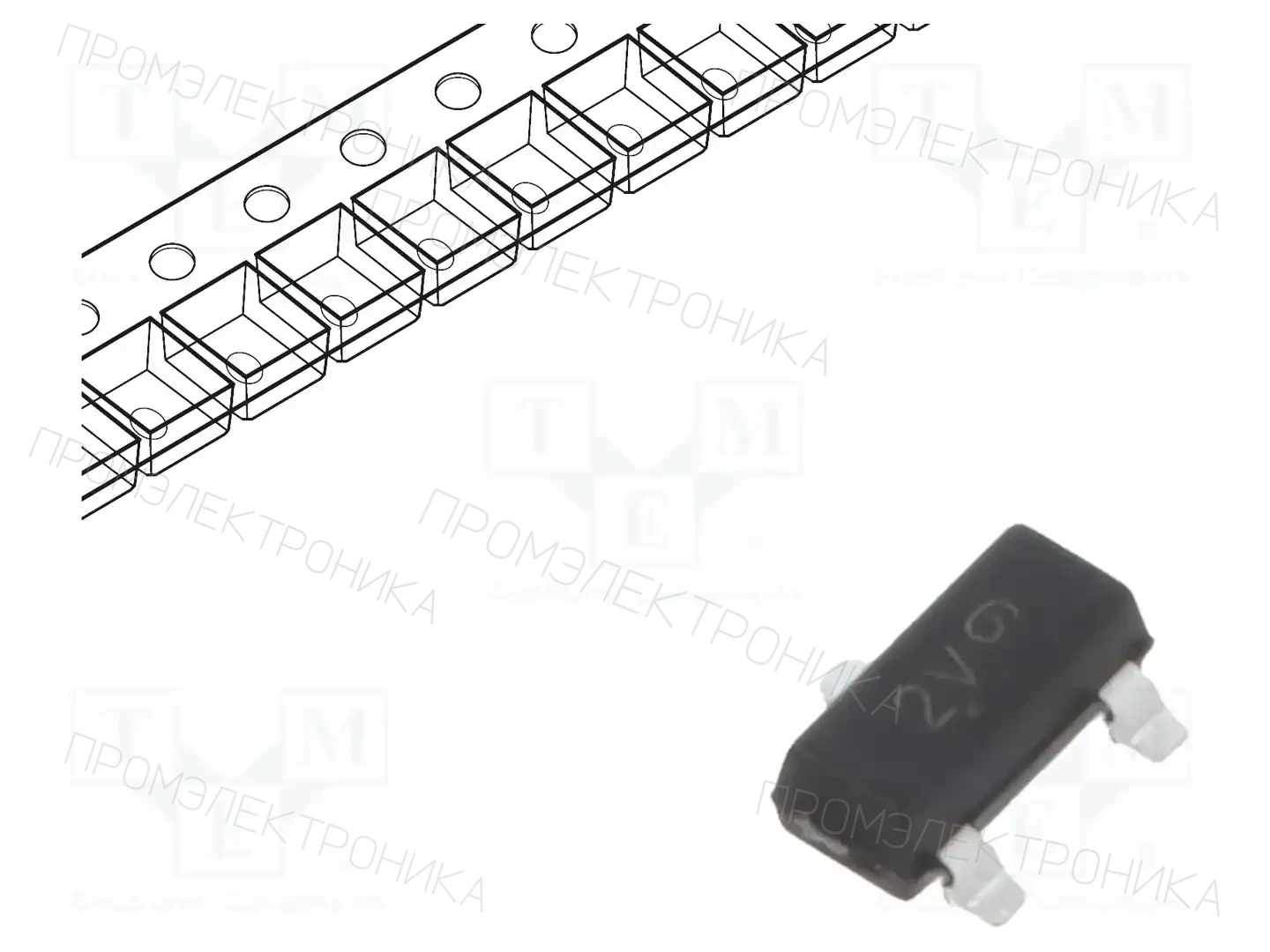 onsemi MMBTA64LT1G — Транзисторы Дарлингтона PNP SMD