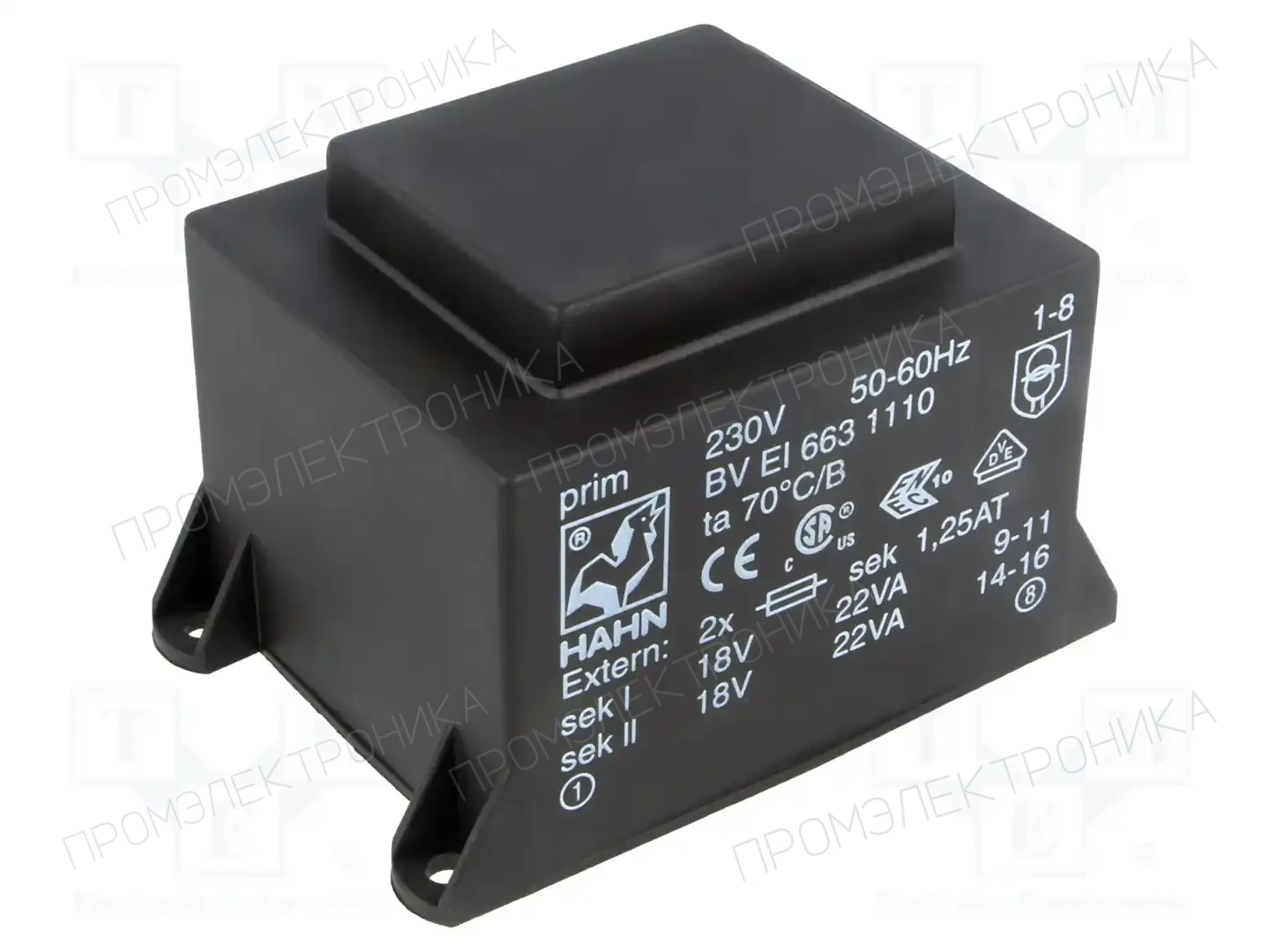 HAHN BV EI 663 1110 — Трансформаторы PCB