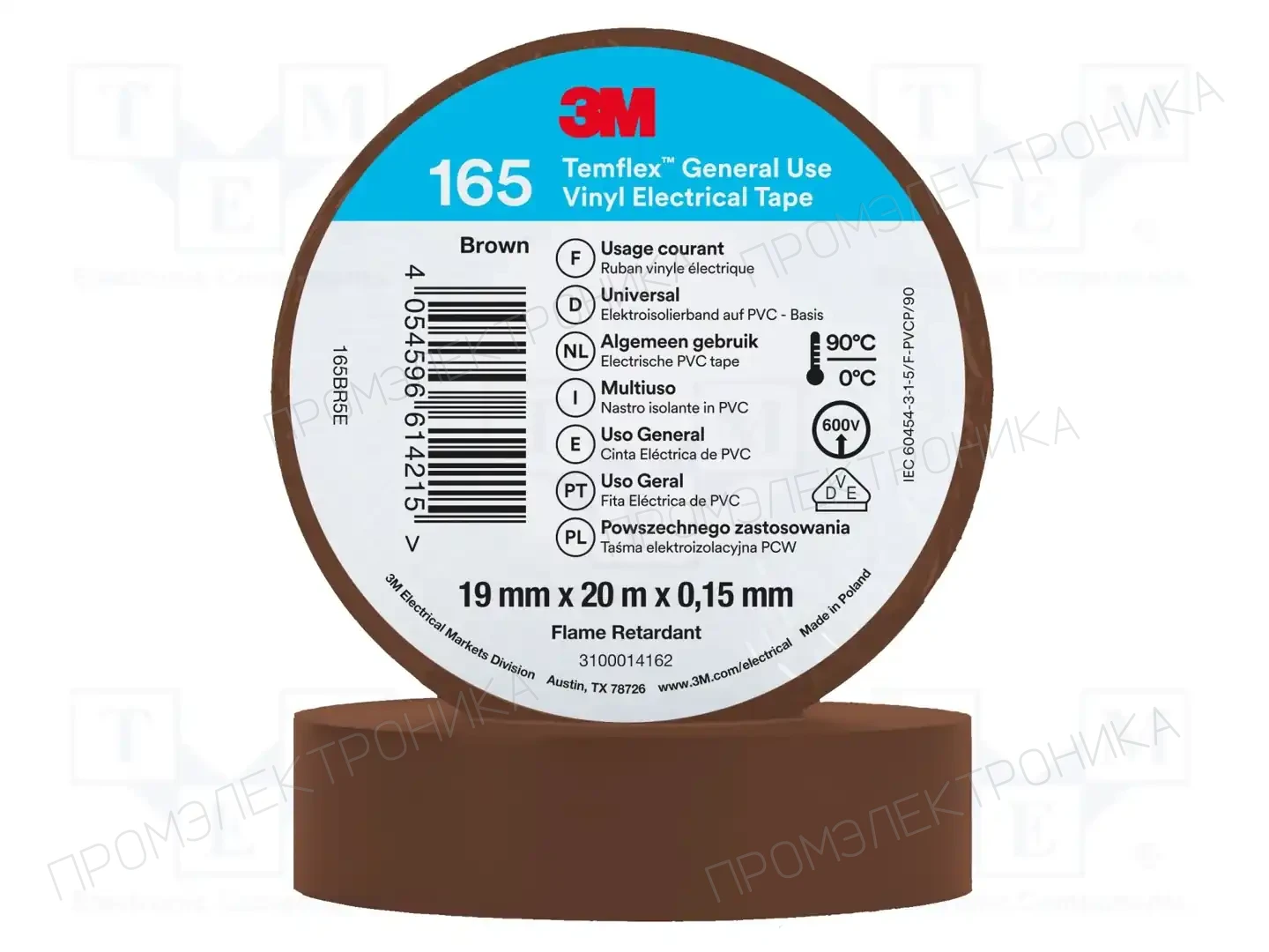 3M 165BR5E TEMFLEX — Ленты изоляционные
