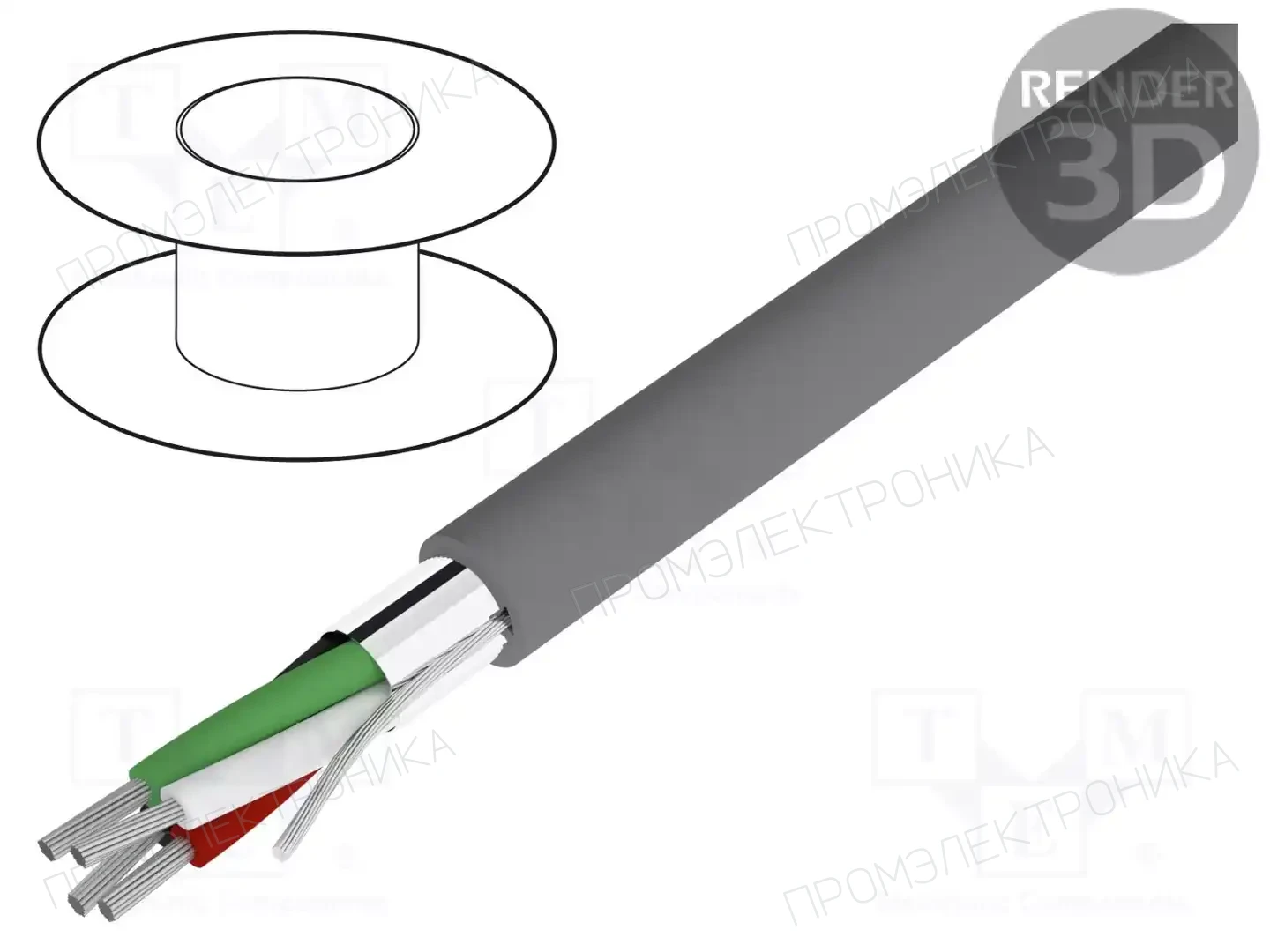 ALPHA WIRE 1214C SL001 — Провода многожильные экранированные