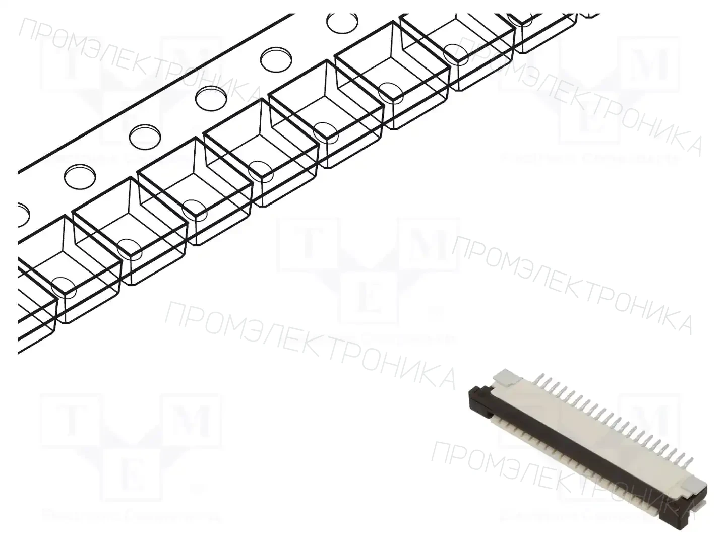 GCT FFC3B11-20-T — Разъeмы FFC/FPC растр 1,00мм