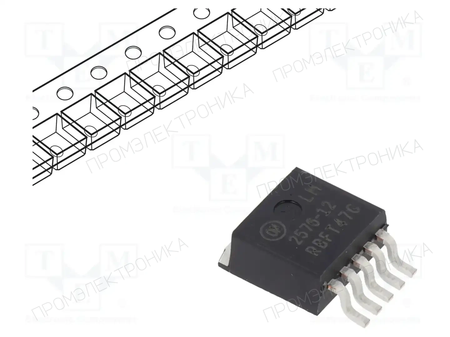 onsemi LM2576D2TR4-012G — Регуляторы напряжения - микросхемы DC/DC