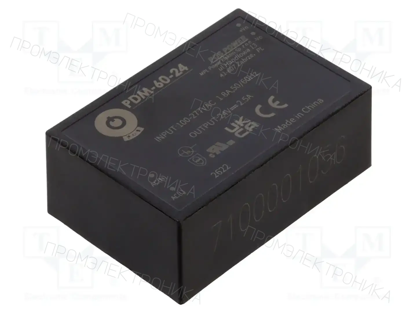 POS PDM-60-24 — Преобразователи AC/DC для PCB