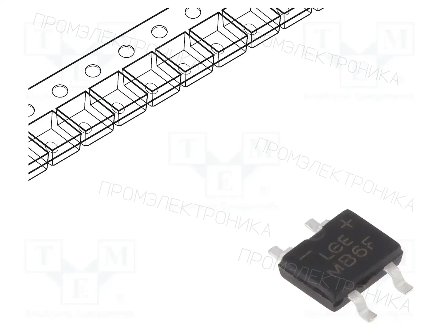 LUGUANG ELECTRONIC MB6F — Однофазные мосты диодные SMD/THT