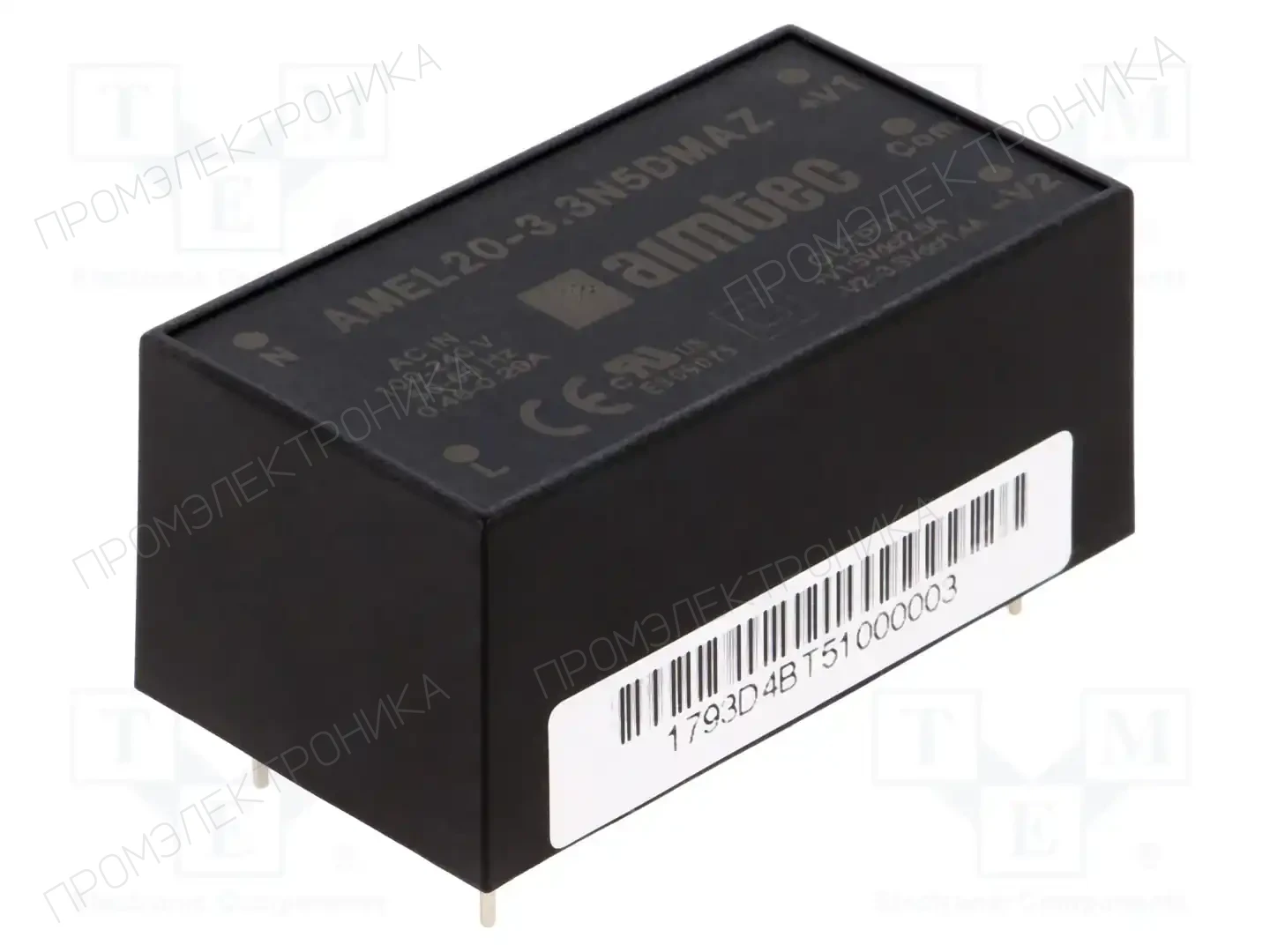 AIMTEC AMEL20-3.3N5DMAZ — Преобразователи AC/DC для PCB