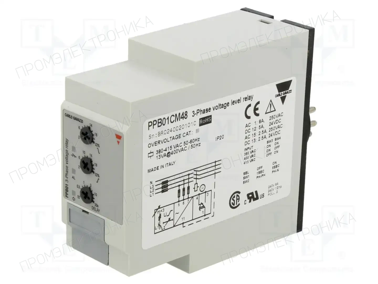 CARLO GAVAZZI PPB01CM48 — Контрольные реле