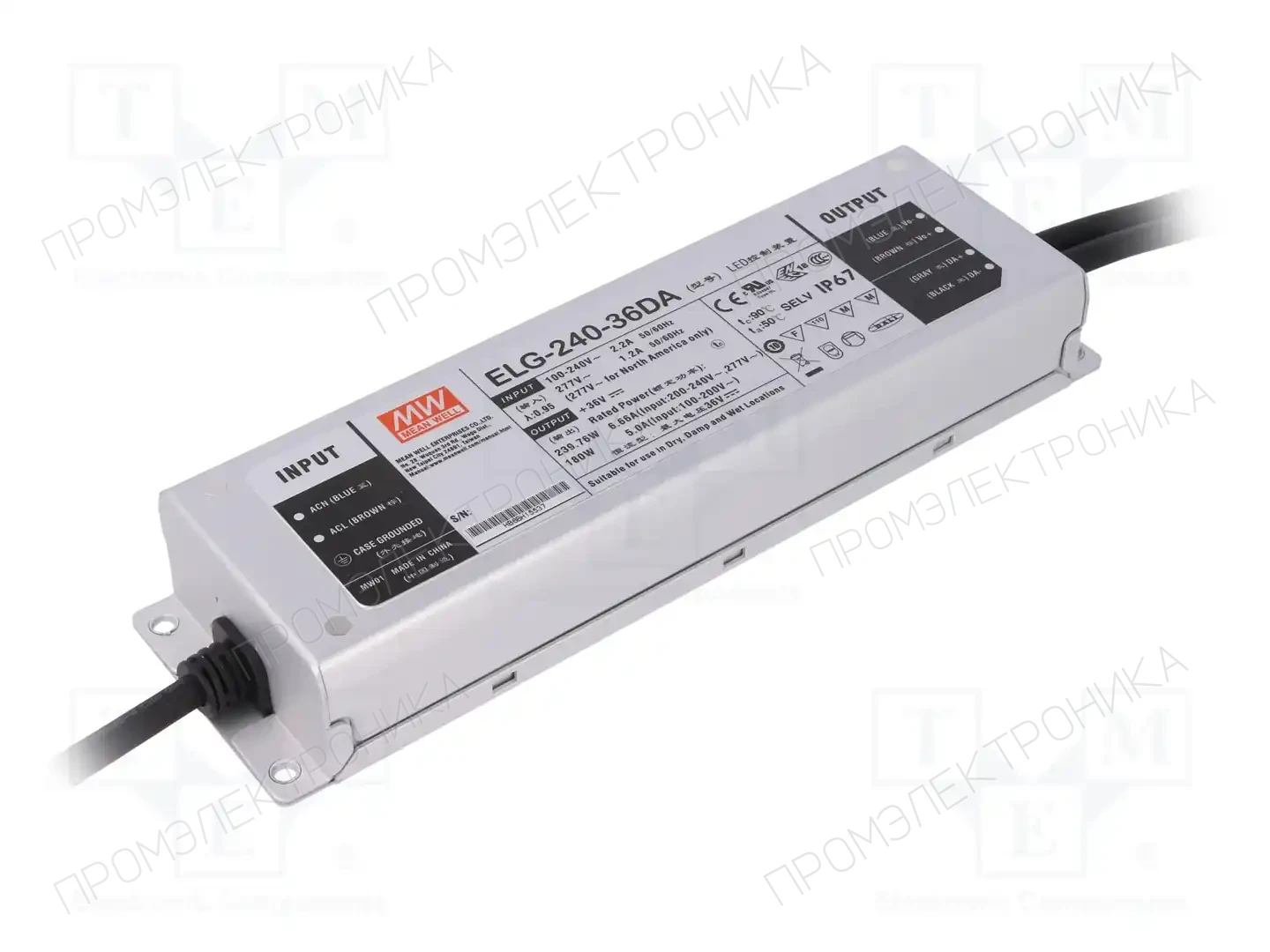 MEAN WELL ELG-240-36DA — Блоки питания для LED