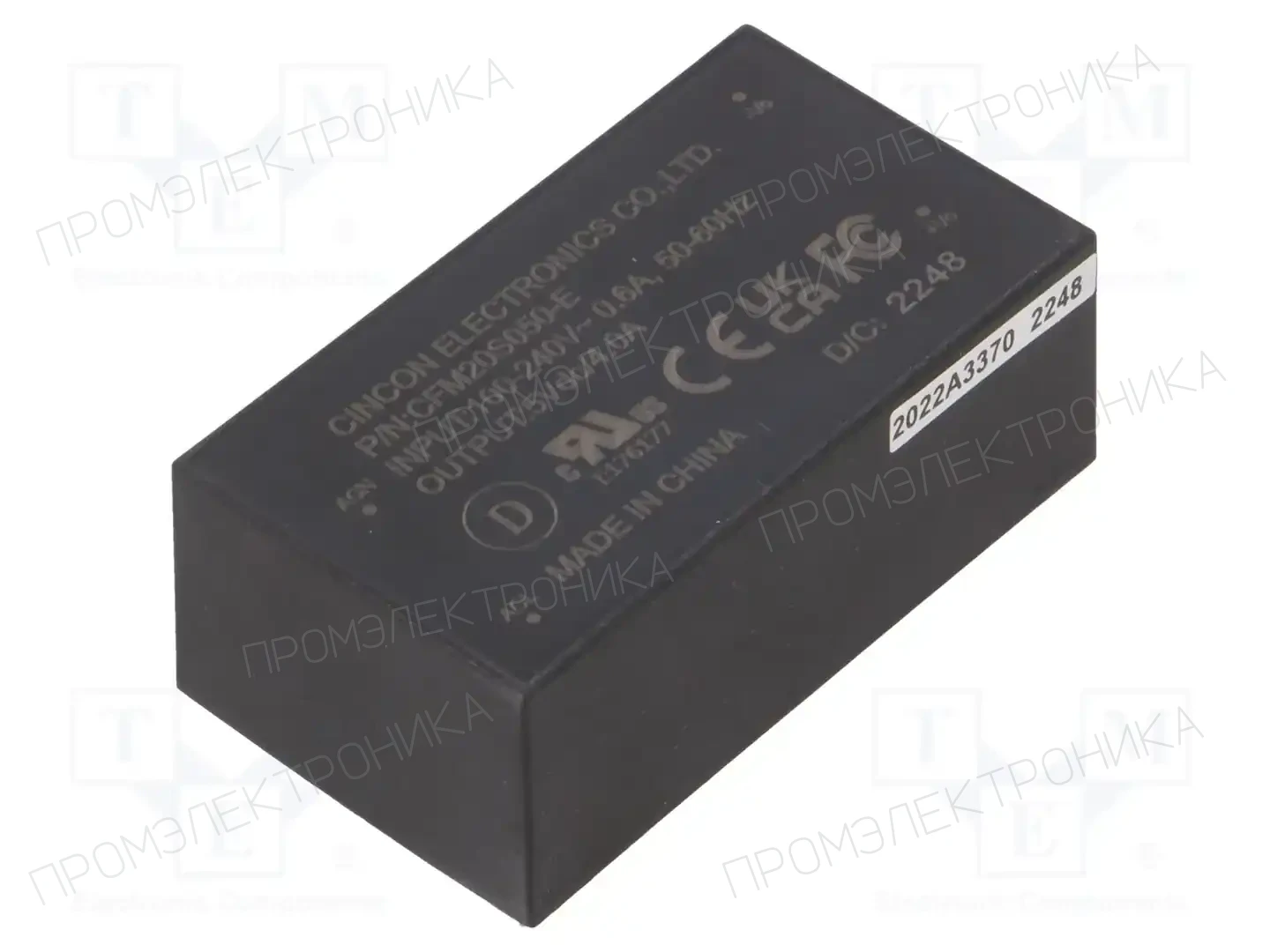 CINCON CFM20S050-E — Преобразователи AC/DC для PCB