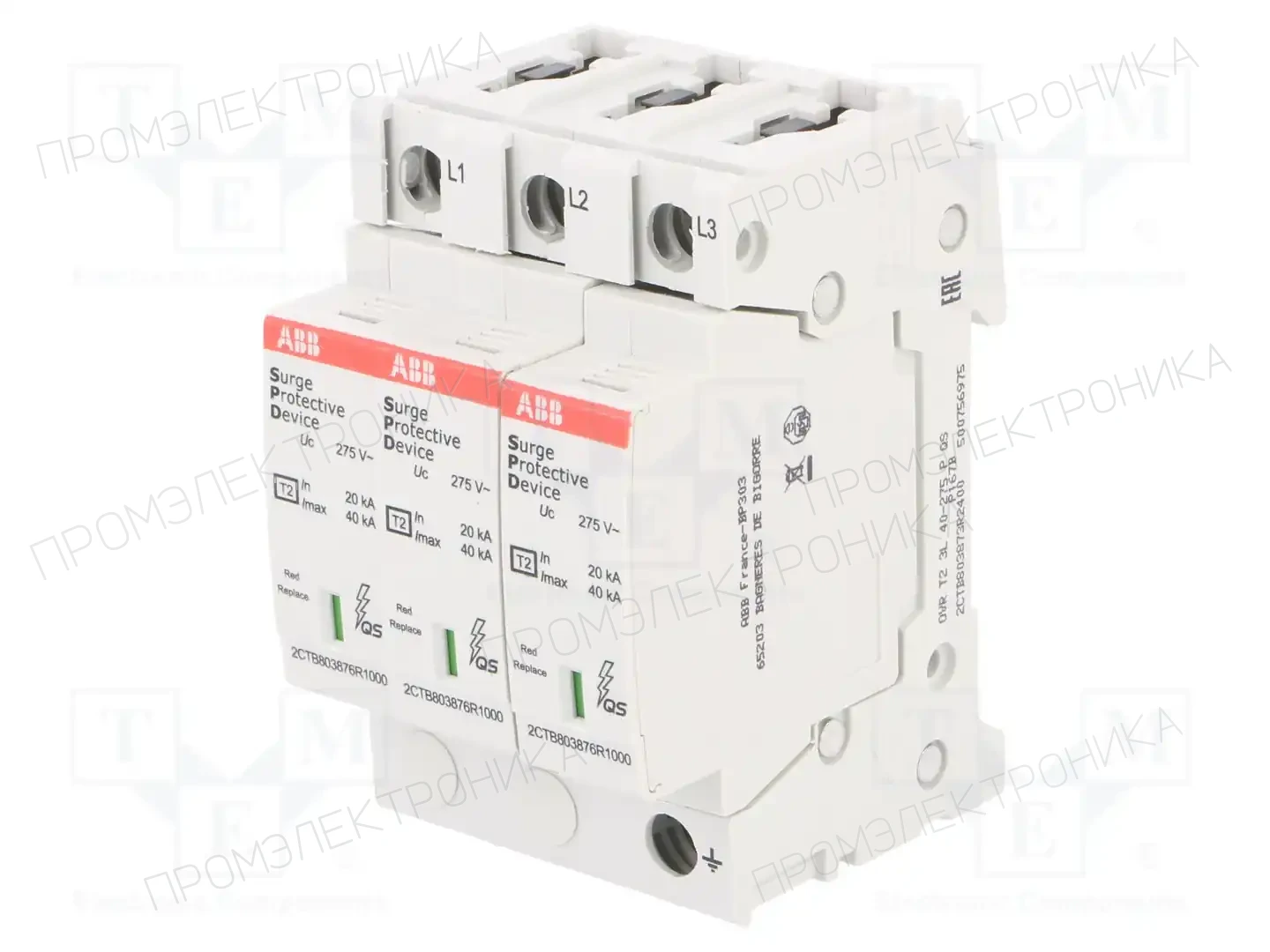ABB OVR T2 3L 40-275 P QS — Ограничители перенапряжения