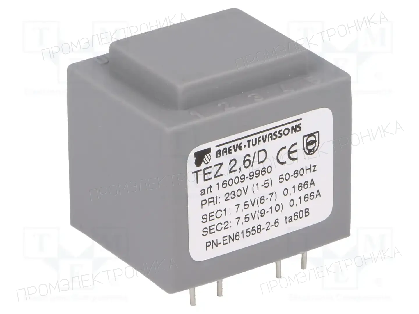 BREVE TUFVASSONS 16009-9960 — Трансформаторы PCB