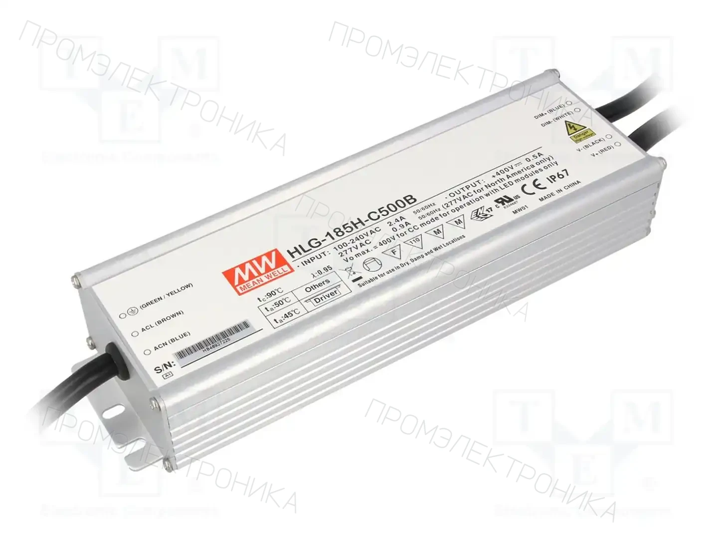 MEAN WELL HLG-185H-C500B — Блоки питания для LED