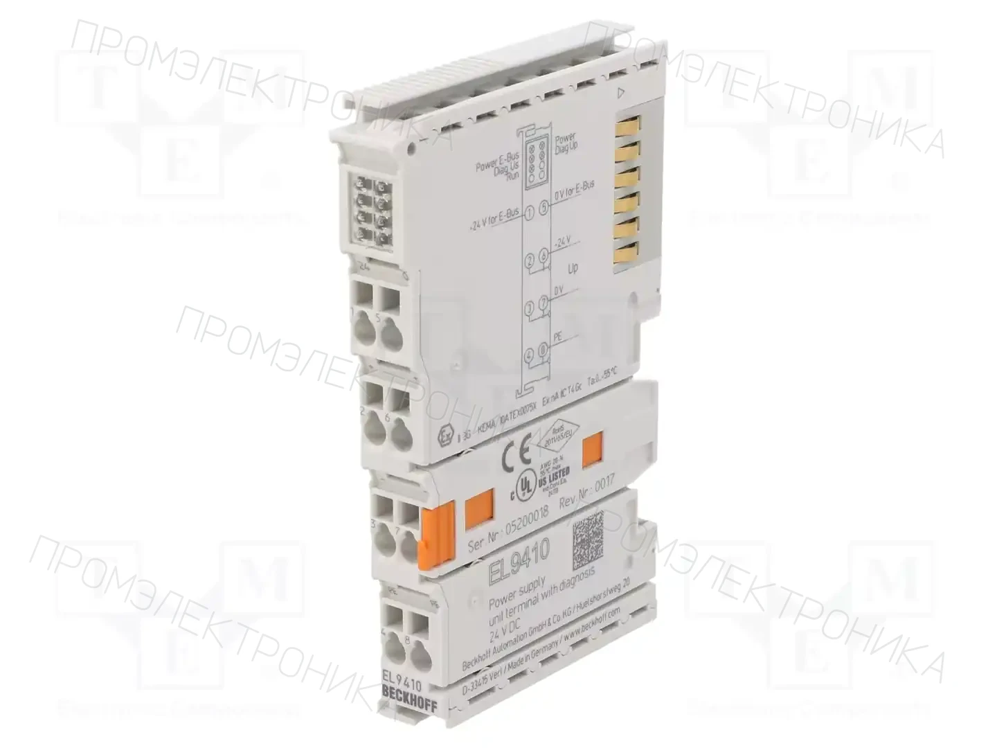 Beckhoff Automation EL9410 — Системы и модули ввода/вывода (I/O)