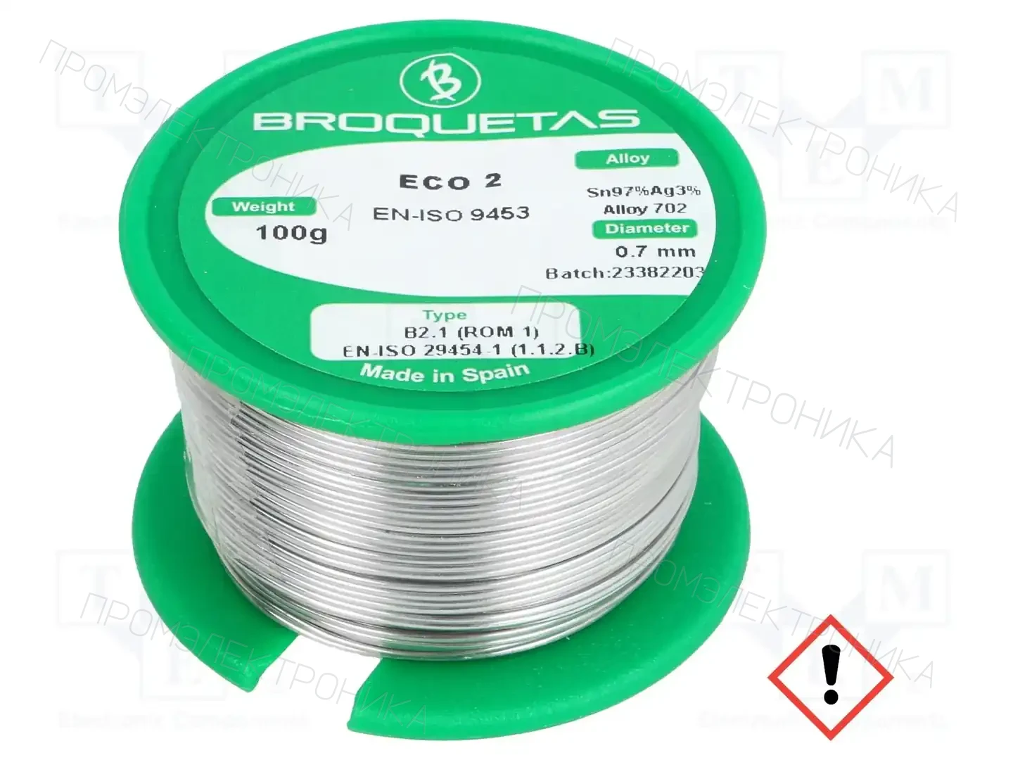 BROQUETAS ECO2 B2.1 0,7MM 100GR — Паяльные провода бессвинцовые