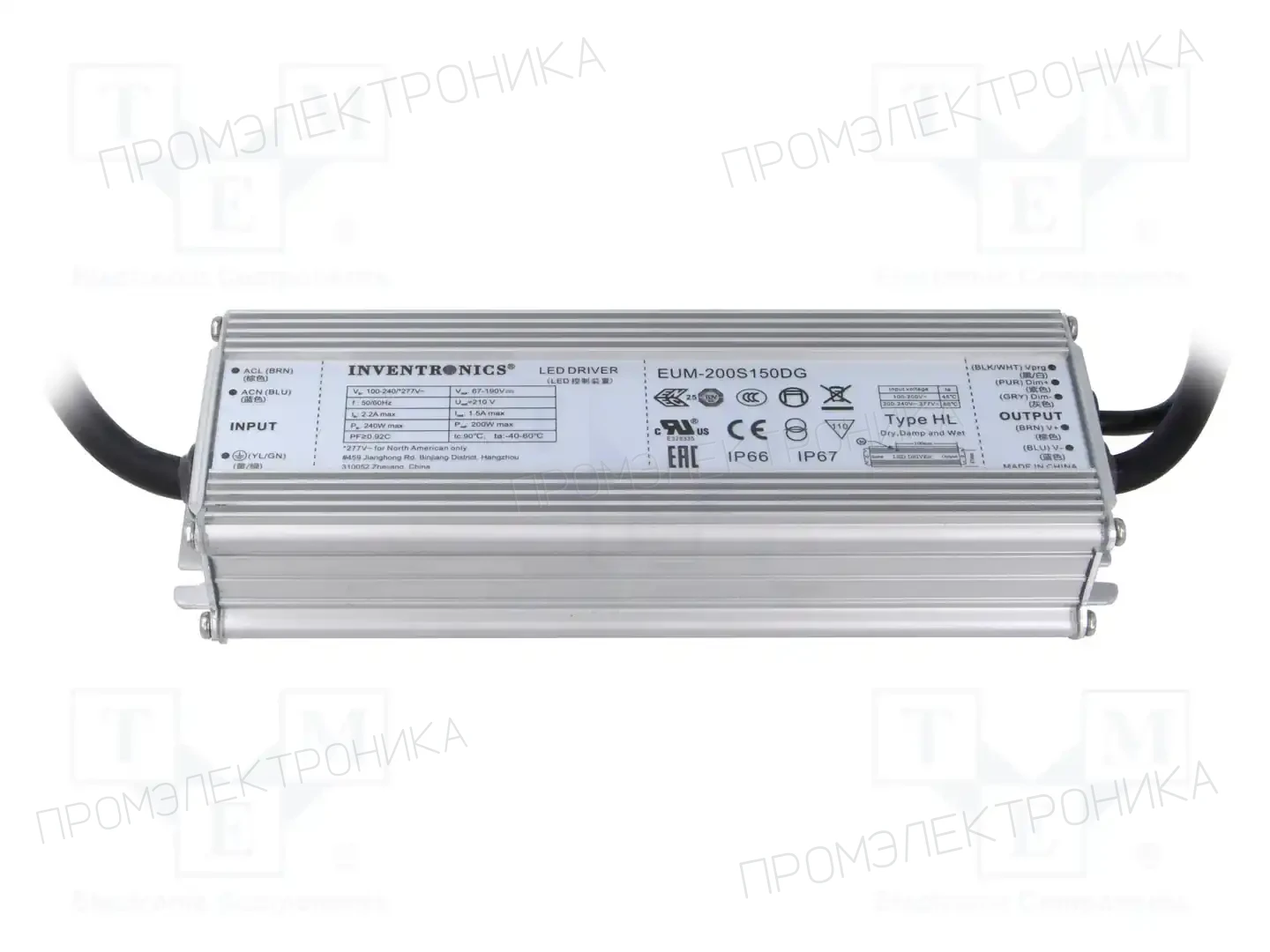 INVENTRONICS EUM-200S150DG — Блоки питания для LED