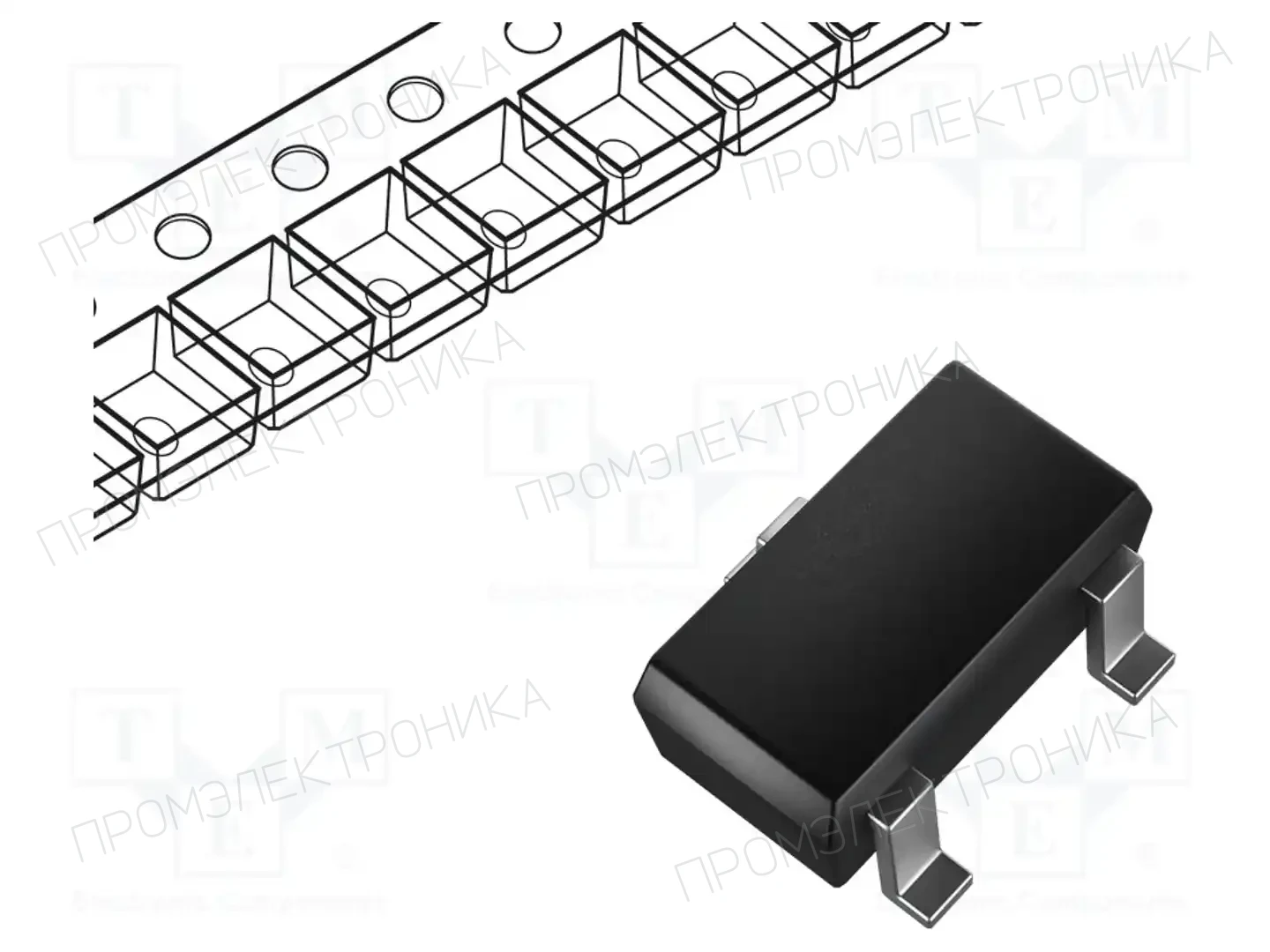 onsemi NTA7002NT1G — Транзисторы с каналом N SMD